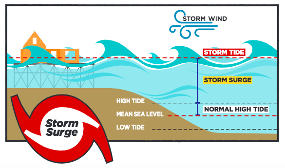 What is storm surge and what causes it during hurricanes? - The