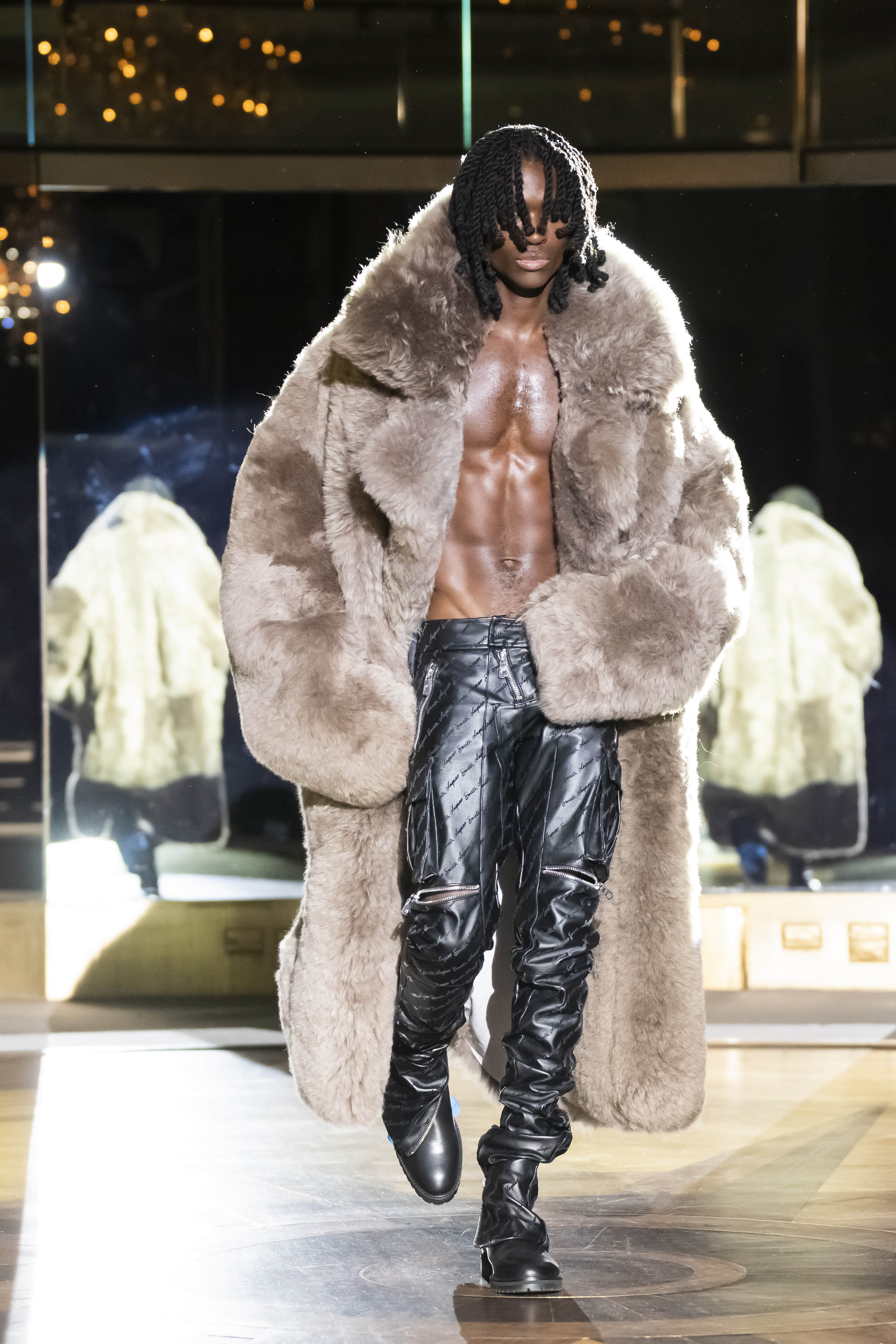 Versace fur coat mens sale