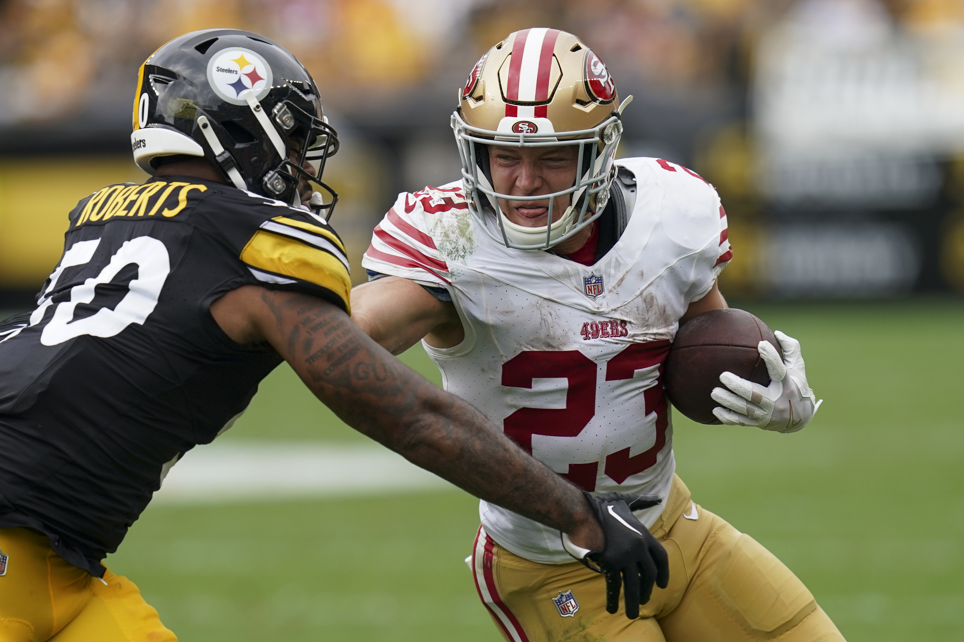 Purdy throws 2 TDs in return from elbow surgery; 49ers drill Steelers 30-7  in season opener