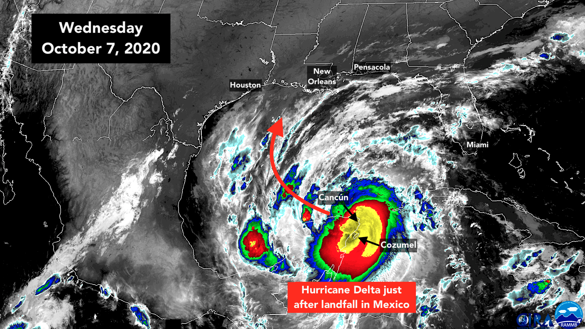 Hurricane Delta Now Leaving Yucatán Coast, Could Hit Gulf Coast As Major  Storm