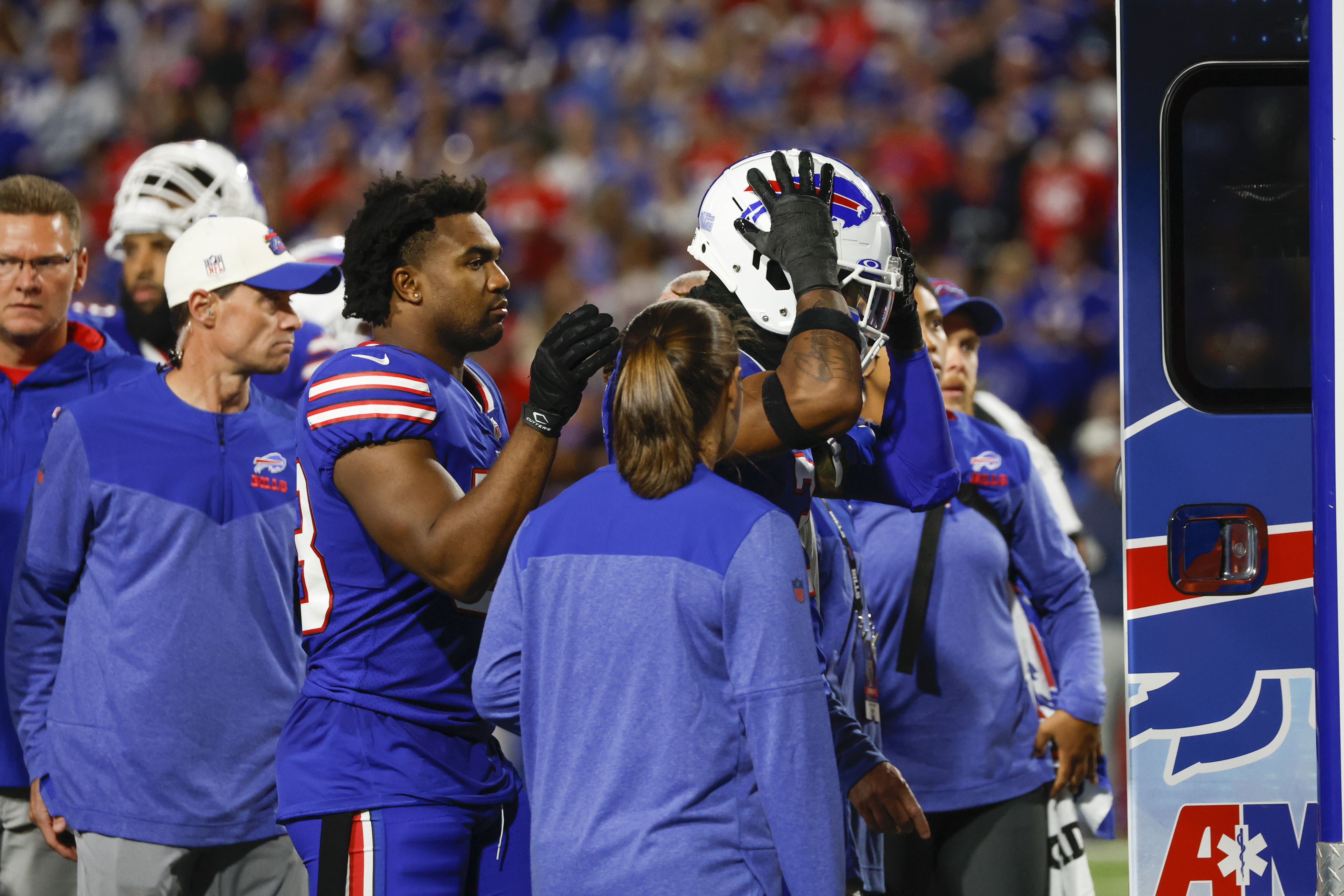 Diggs scores 3 TDs for Bills in 41-7 rout of Titans – KXAN Austin