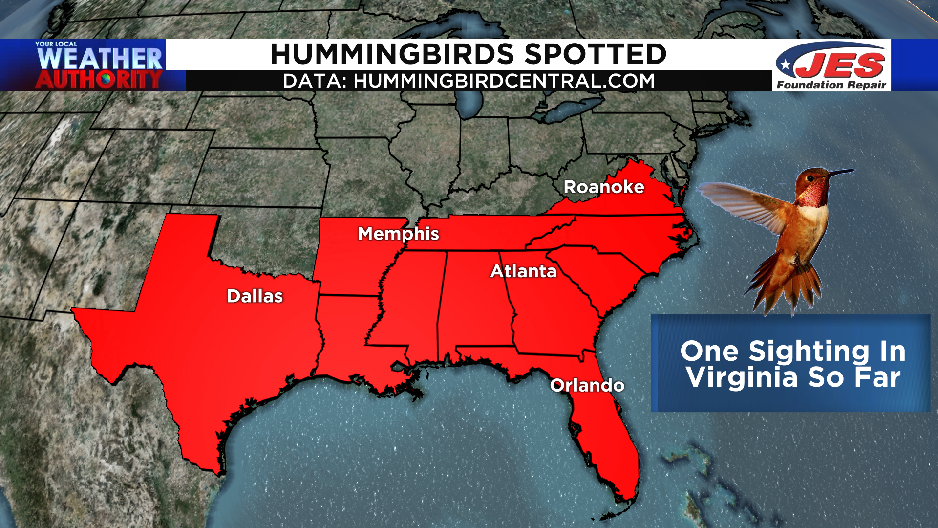 Tracking the migration of hummingbirds to Southwest, Central 