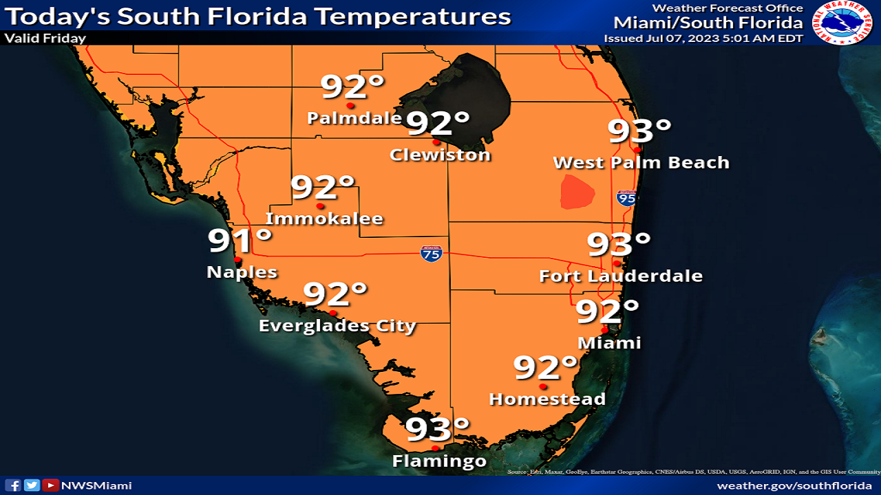 Miami Dade Broward bajo aviso de calor hasta las 7 p.m