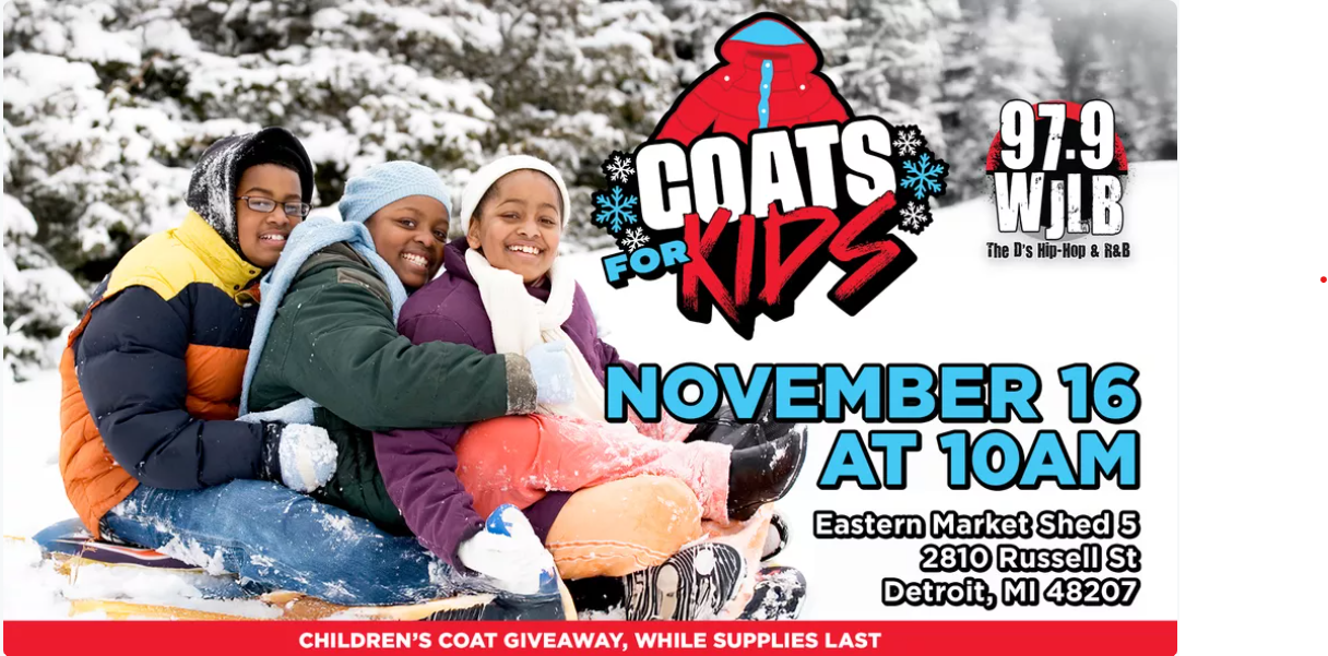 97.9 WJLB's “Coats For Kids” returns to keep Detroit families warm
