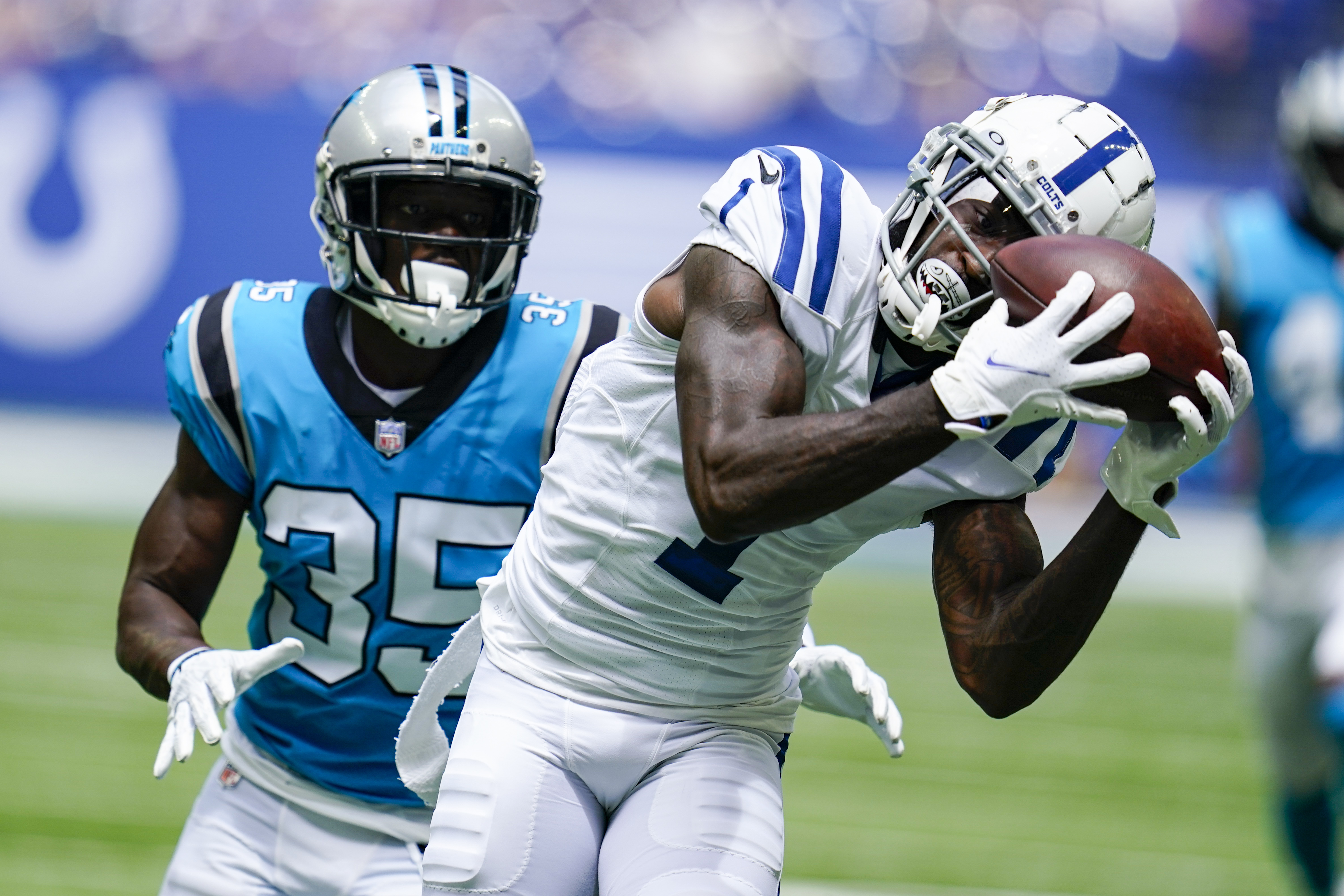 Colts get 21-18 preseason victory over Panthers, QB's play well