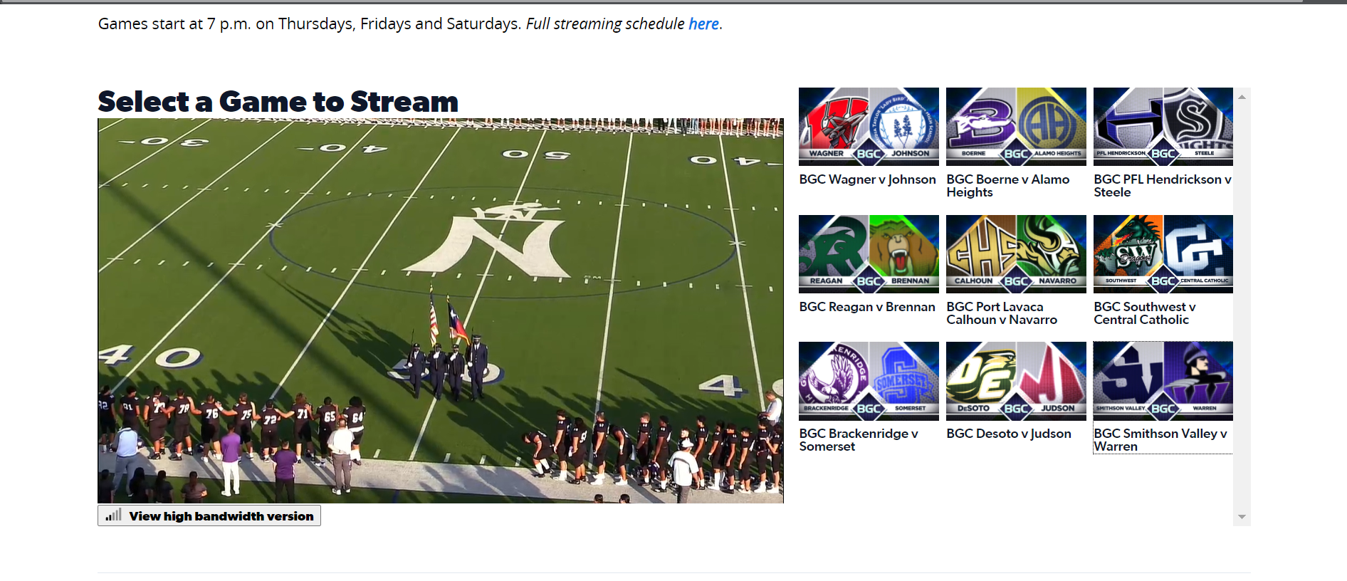 \ud83c\udfc8 Schedule: Watch live high school football streams with KSAT's ...