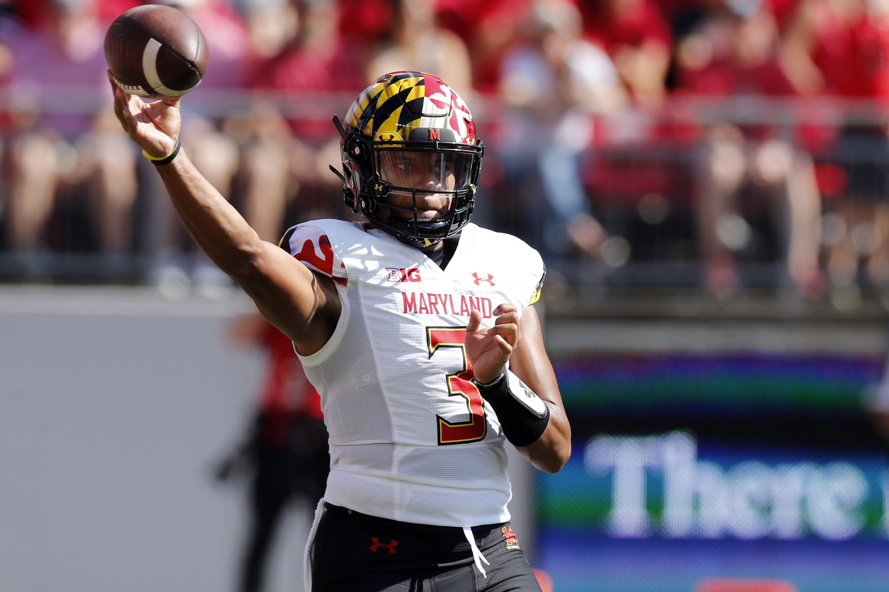 Maryland Terrapins quarterback Taulia Tagovailoa (3) plays during