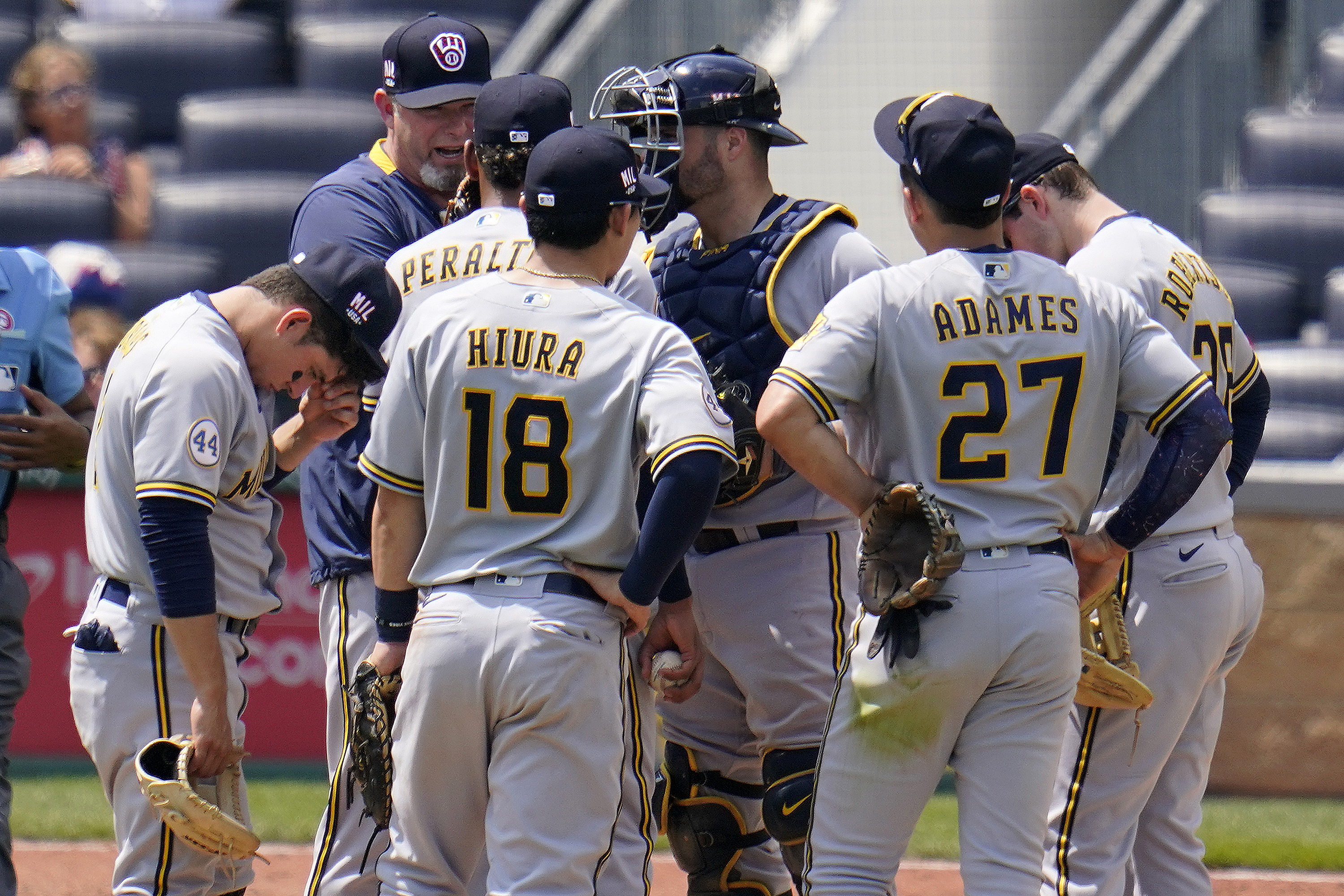 Willy Adames drives in 3 runs, Brewers end 8-game skid