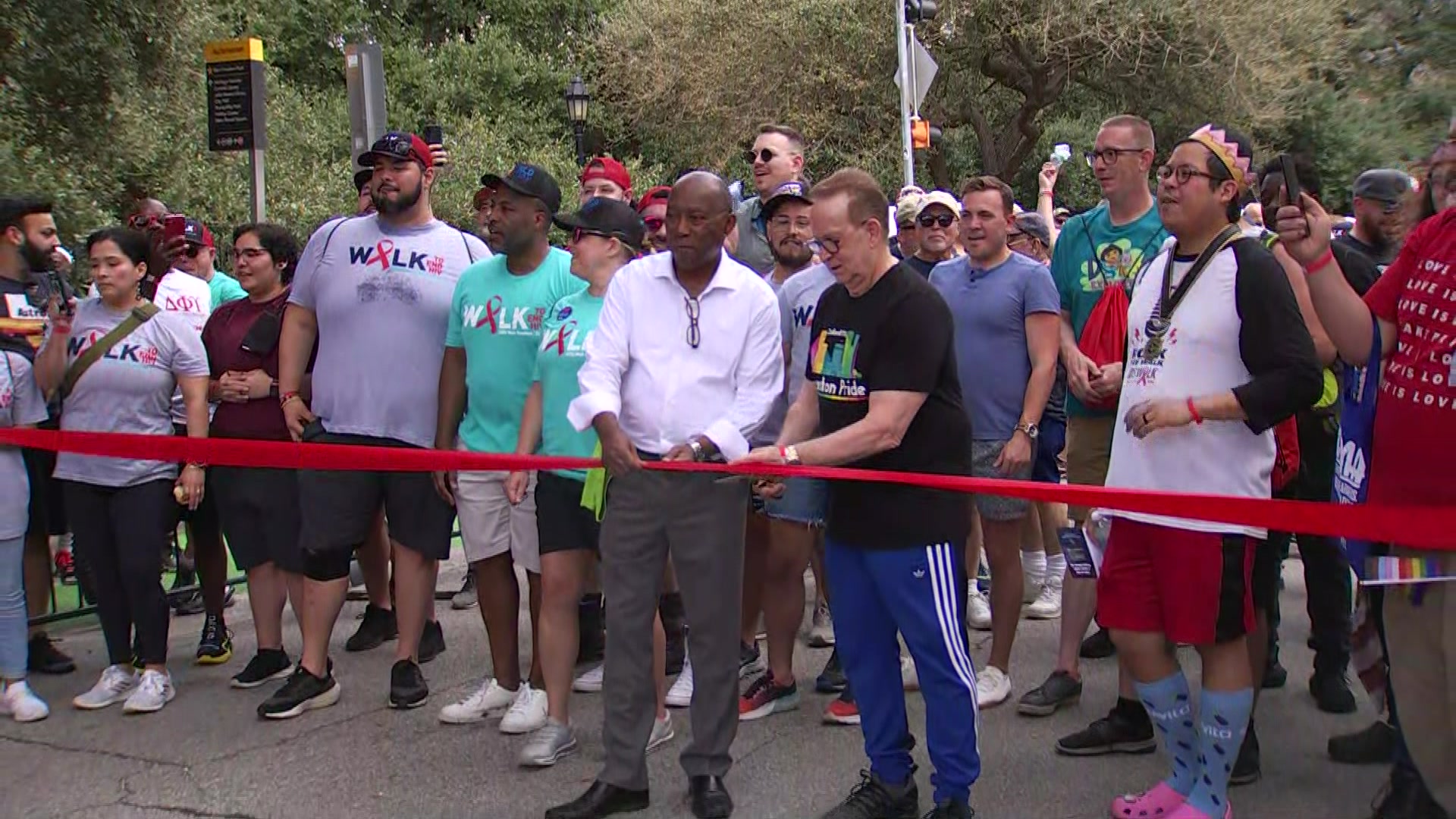 Mayor Sylvester Turner attends 33rd annual 'Walk to End HIV' at Sam Houston  Park