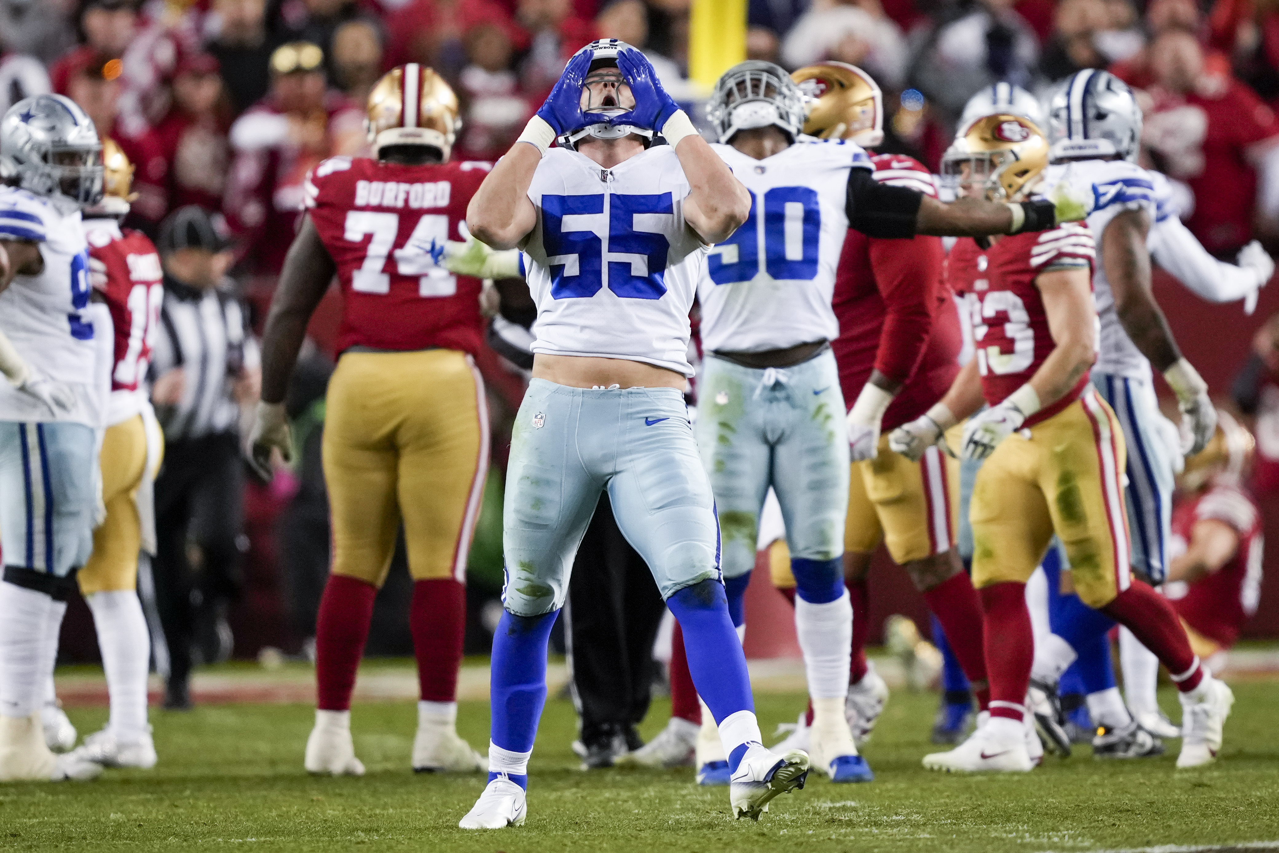 McCaffrey, 49ers slip by 'disappointed' Cowboys, advance to NFC