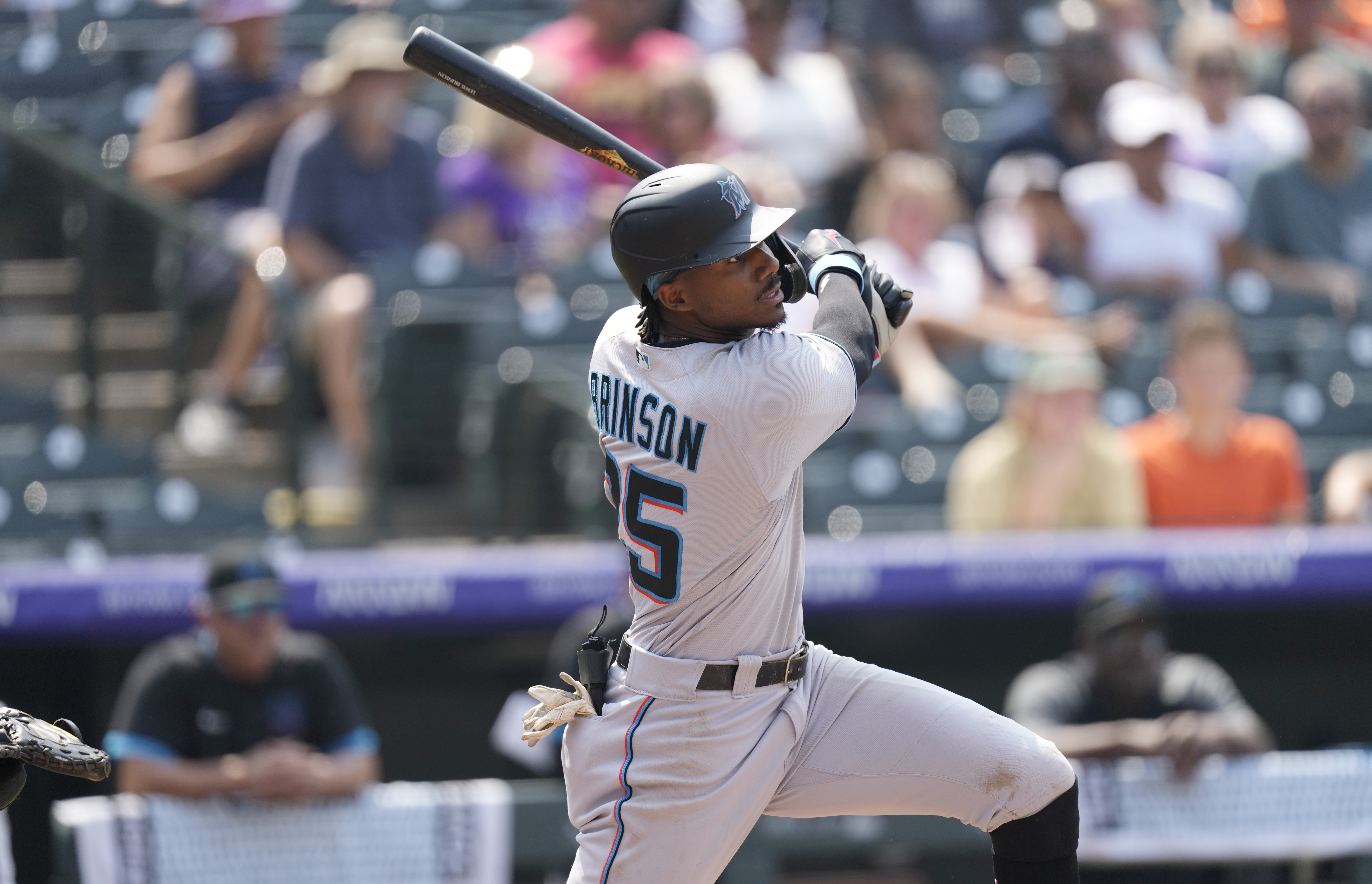 Lewin Brinson responds to incident in Colorado; Rockies claim that fan was  calling for mascot