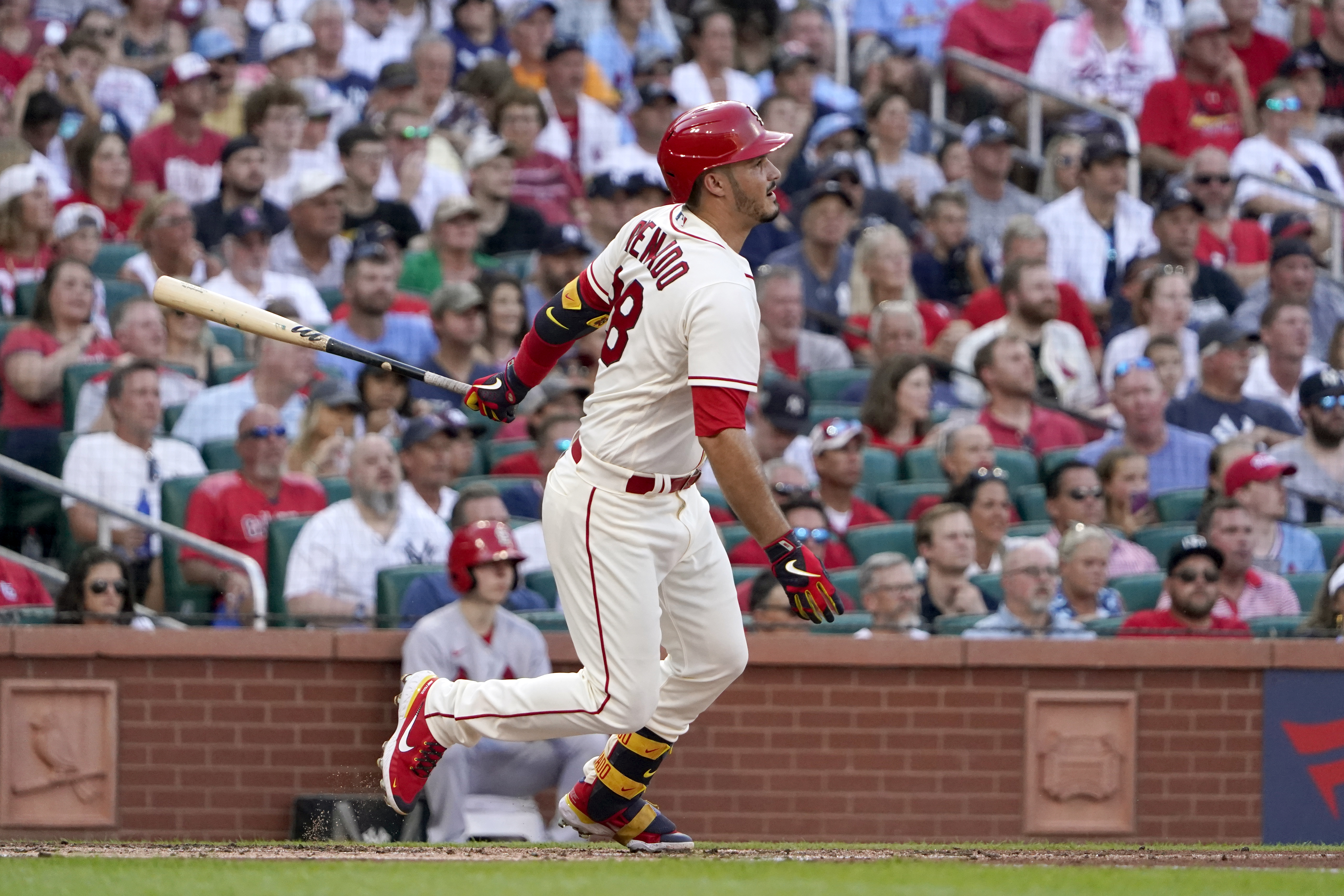 St. Louis Cardinals pitcher Jack Flaherty hugs mother after win