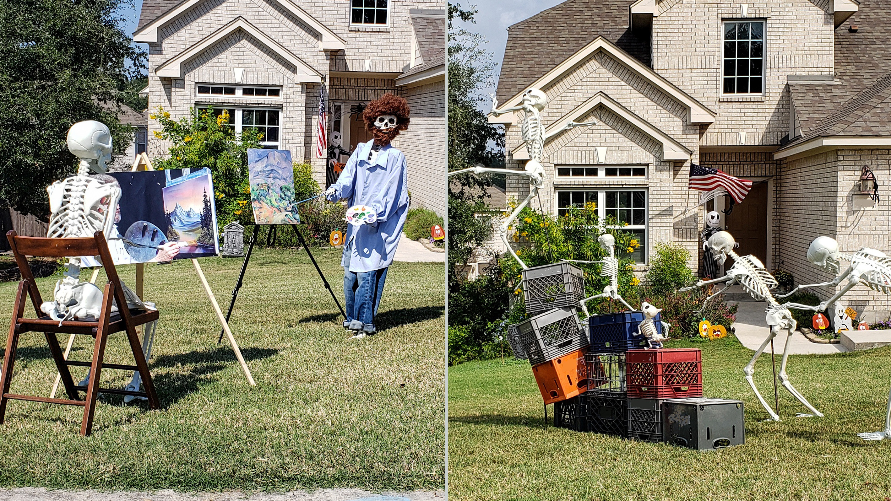 Stone Oak family wins Halloween by giving skeletons a new, hilarious theme  per day