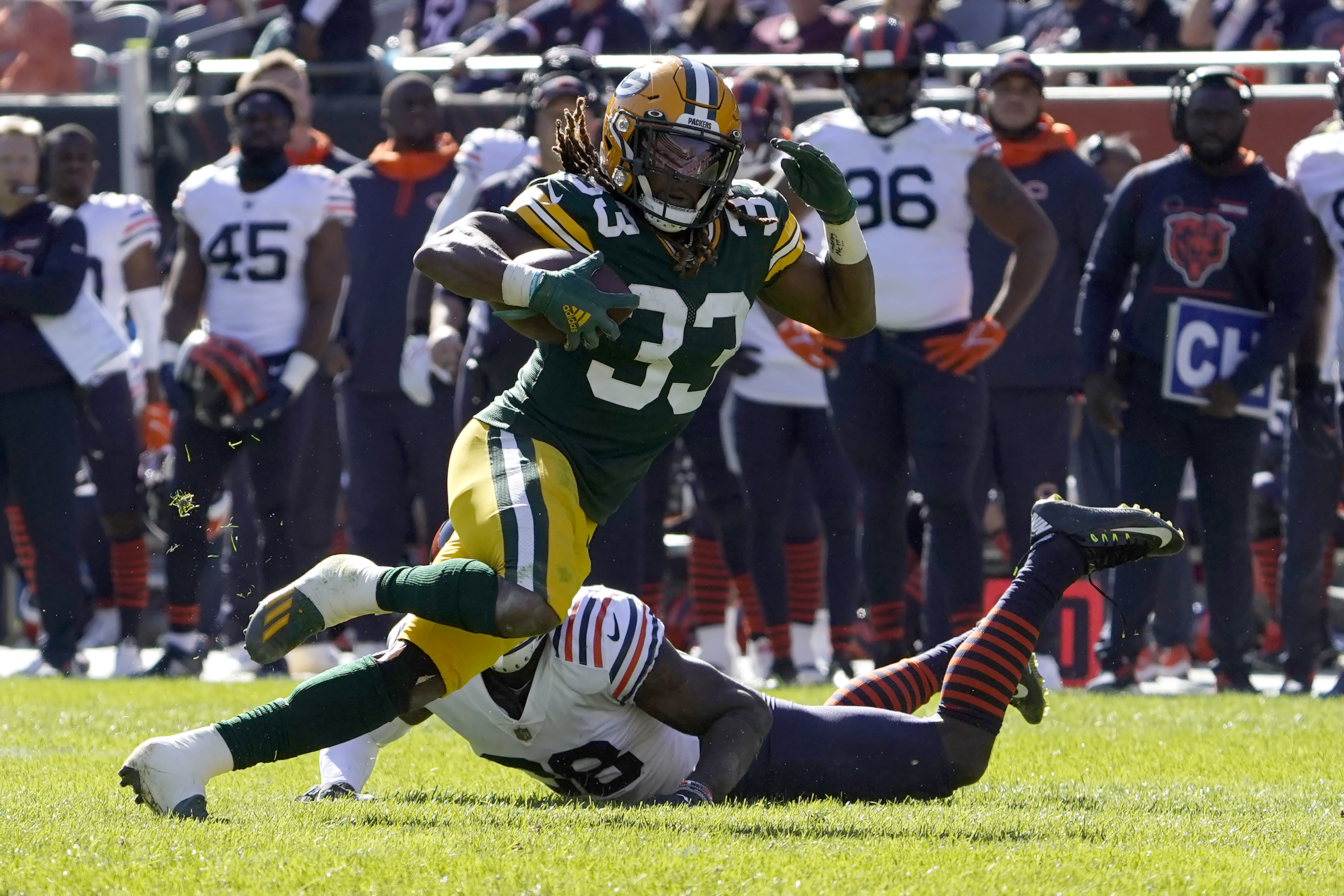 Rodgers Throws 2 TDs, Runs for 1 as Packers Beat Bears 24-14, Chicago News