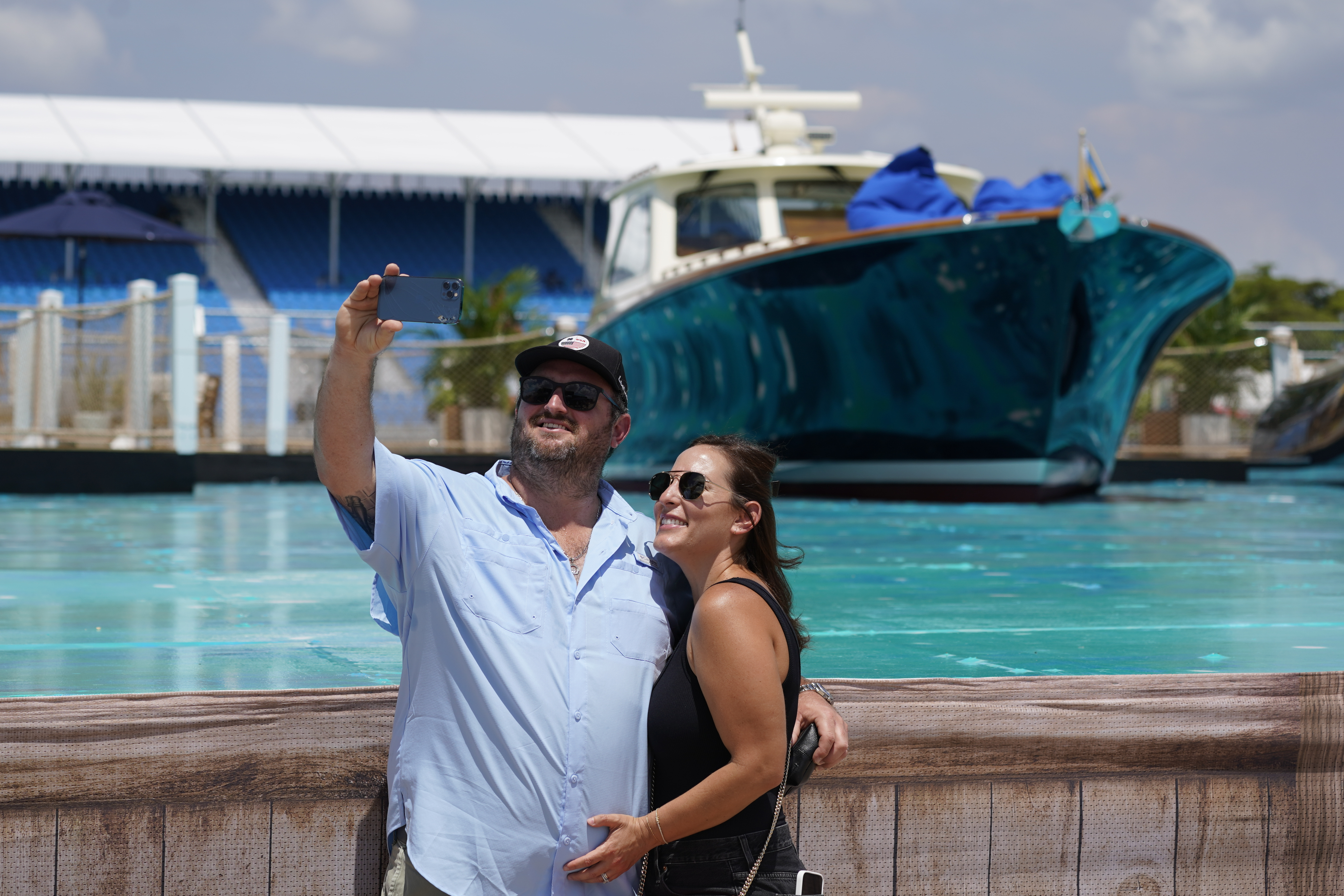 Fake marina with fake water steals show at Miami Grand Prix