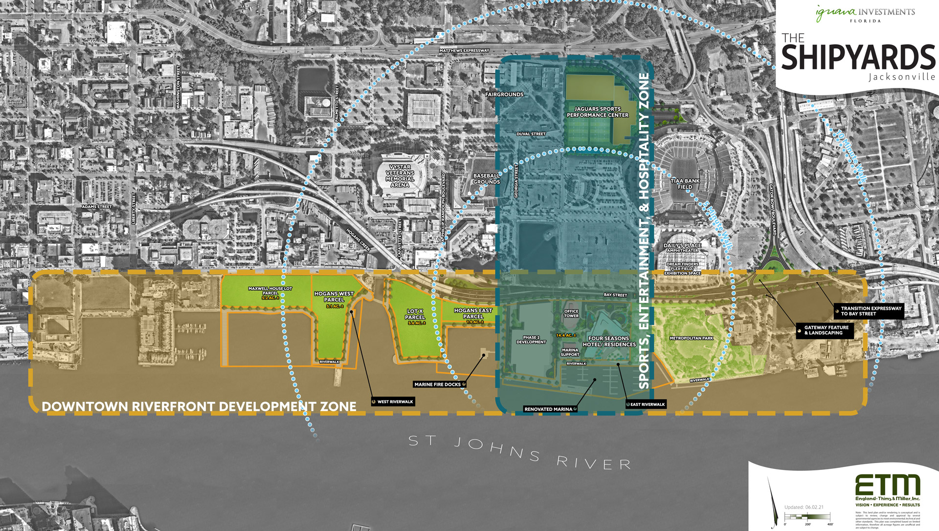 Jaguars roll out new plan for Shipyards, including Four Seasons hotel -  Jacksonville Business Journal