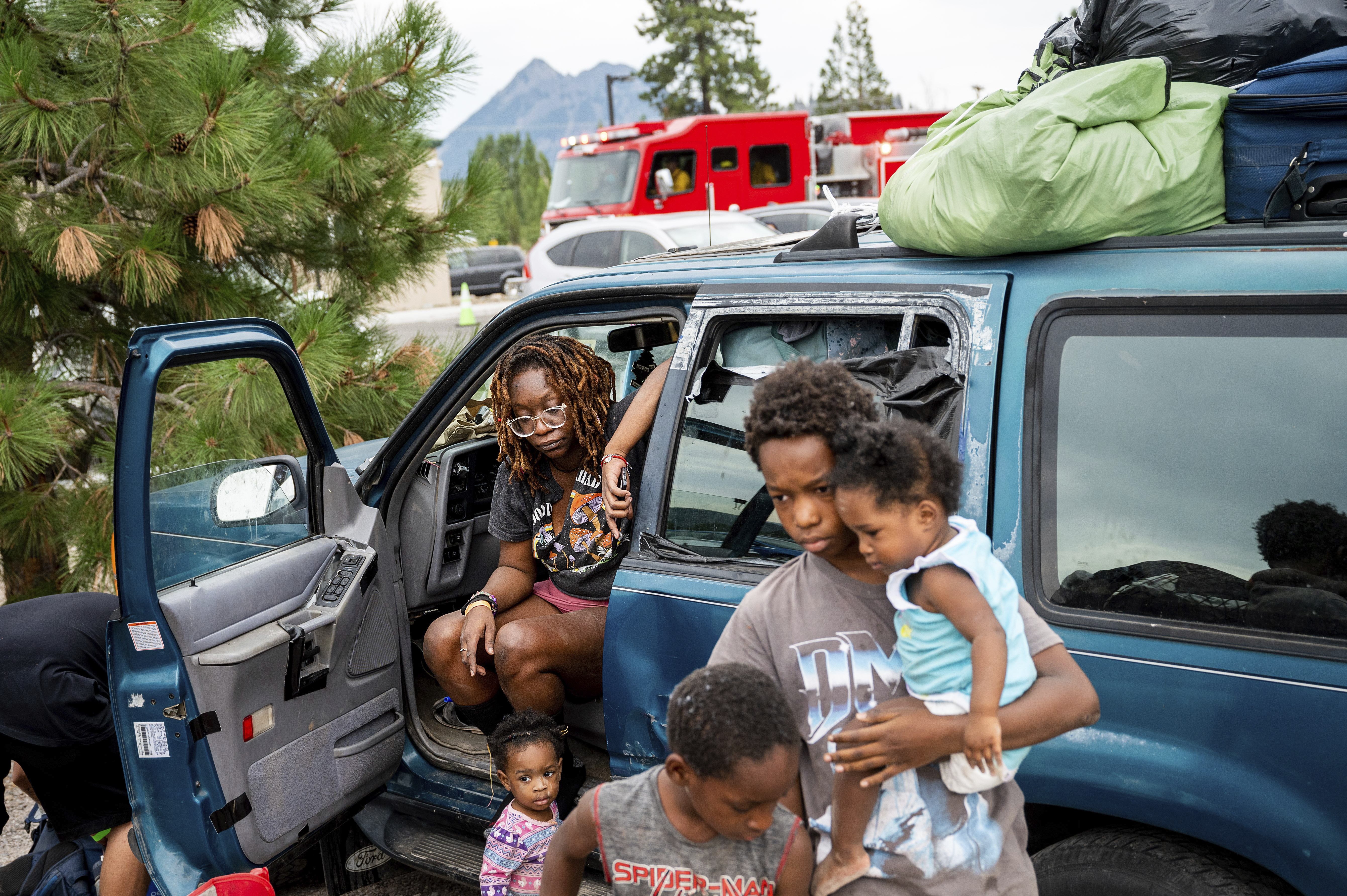 Homeless Family Living In Car