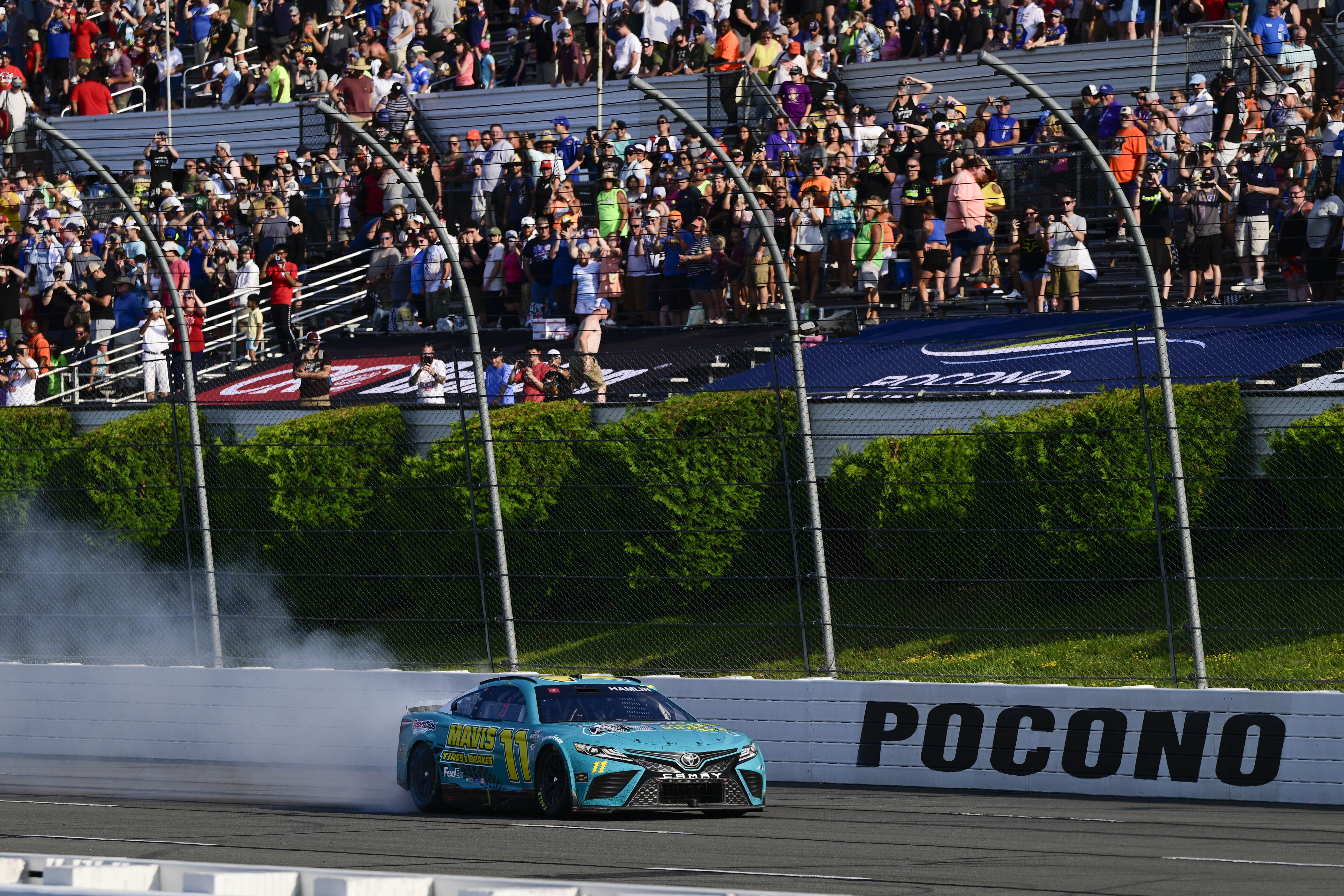 Denny Hamlin gets his record 7th victory at Pocono and 50th of his NASCAR  Cup Series career