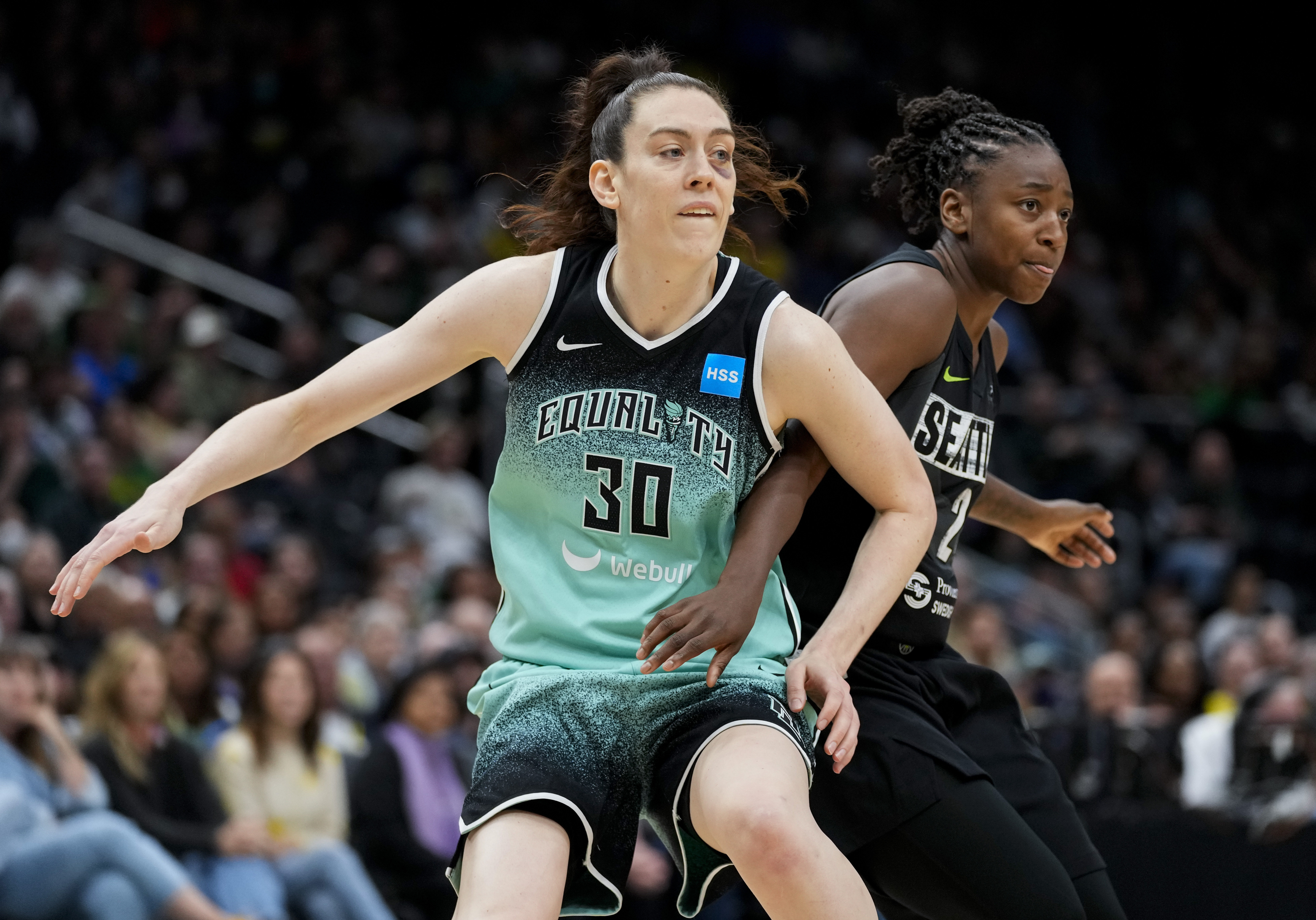 Nike Breanna Stewart Black Seattle Storm Rebel Edition Jersey