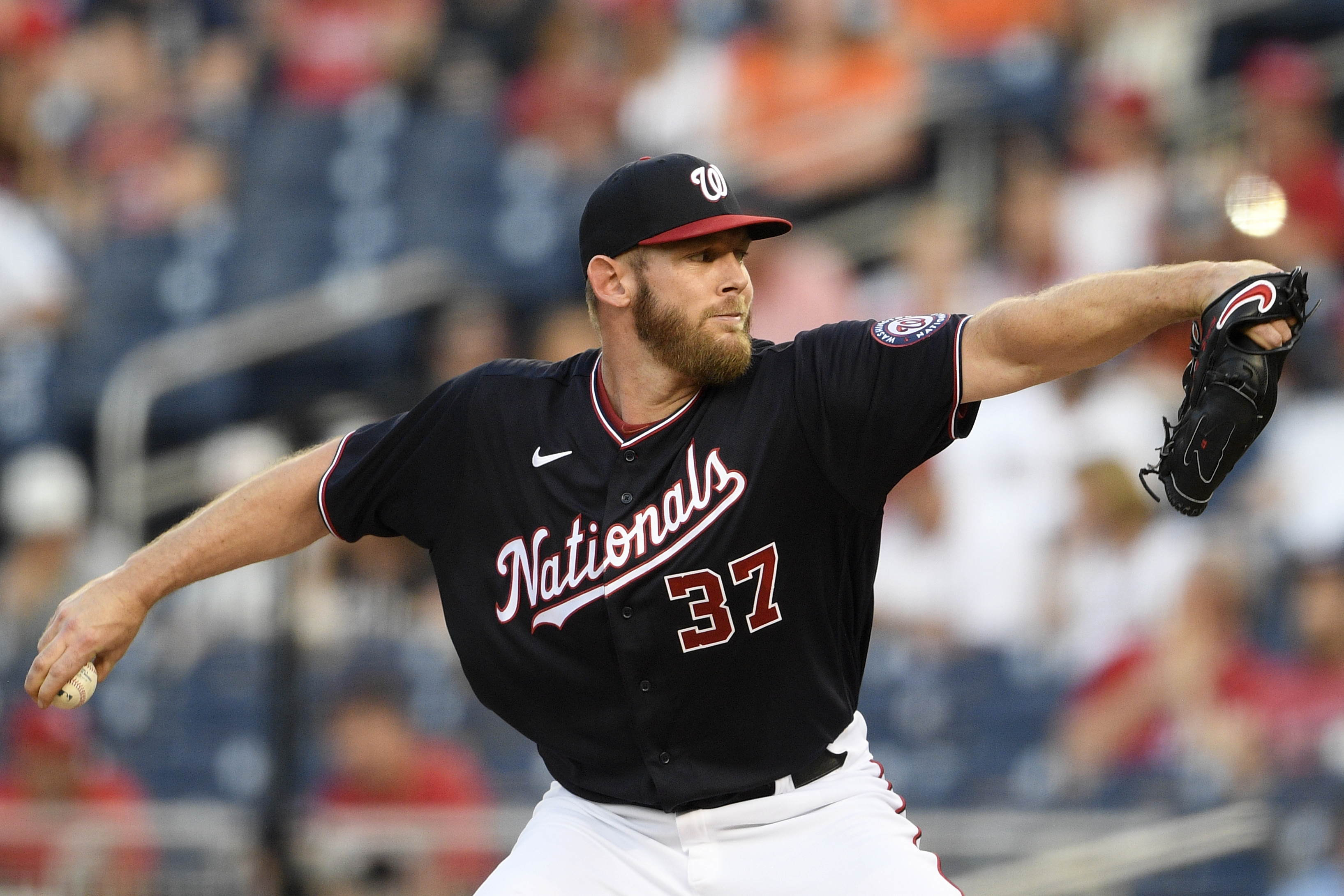 Nationals' Stephen Strasburg leaves game vs. Orioles after only 16 pitches