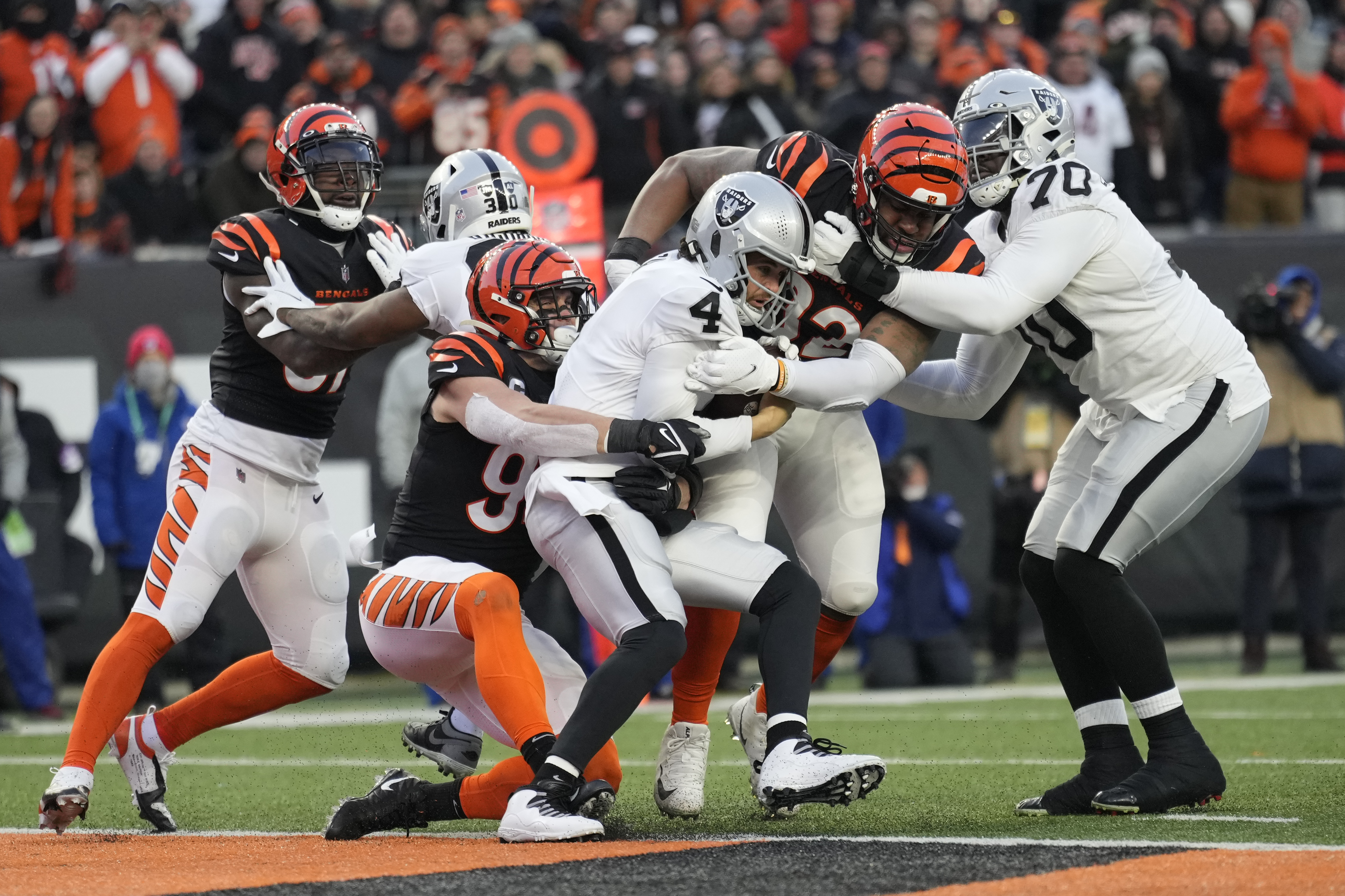 Health officials encourage masking at Bengals vs. Raiders playoff game