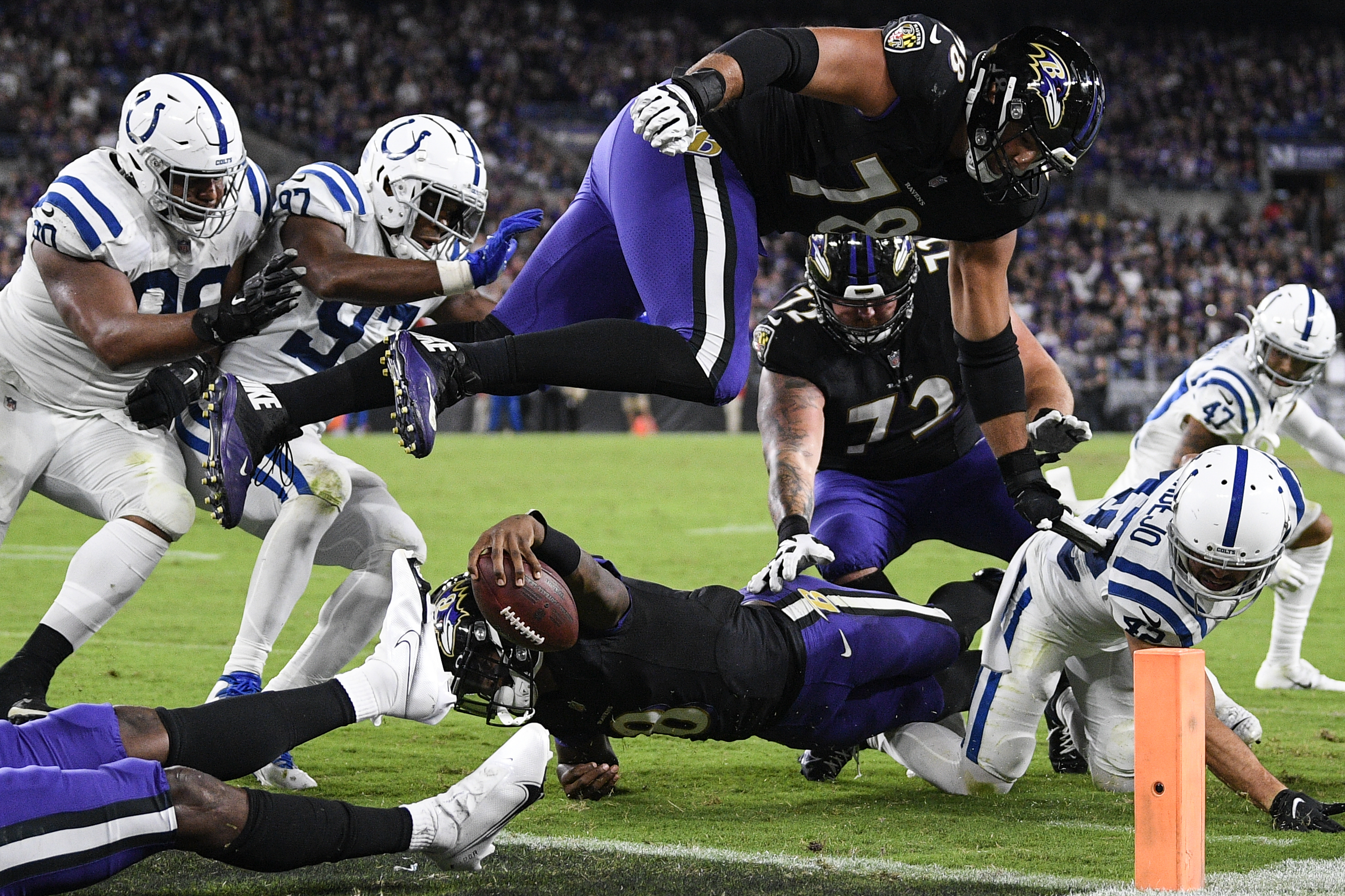 Colts upset Ravens in overtime, Ap