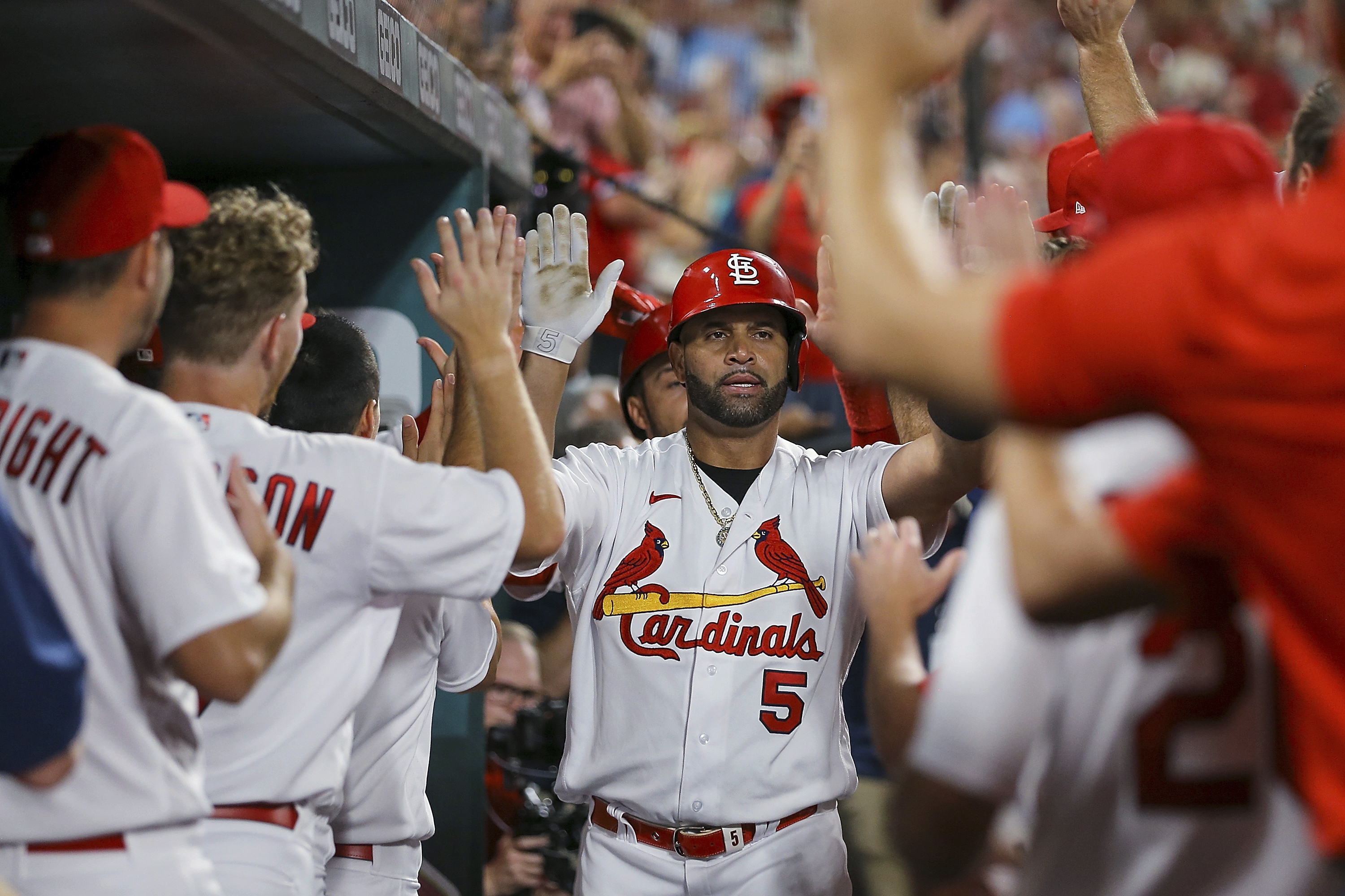 Albert Pujols hits 698th home run, ties game for Cardinals - The San Diego  Union-Tribune