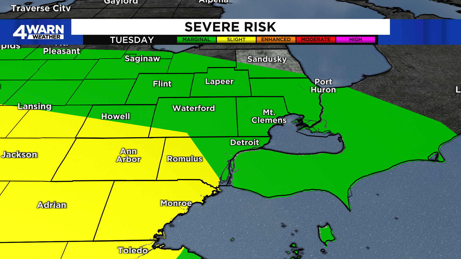 How unusual is severe weather in February in SE Michigan