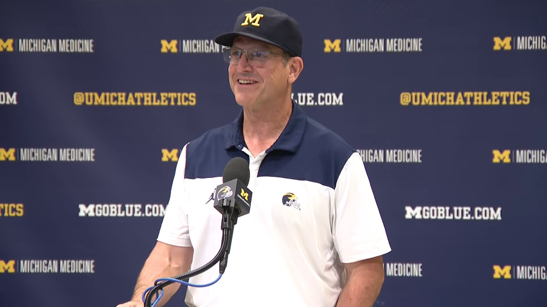 Jim Harbaugh talks about Michigan football s wide receiver room ahead of 2023 season