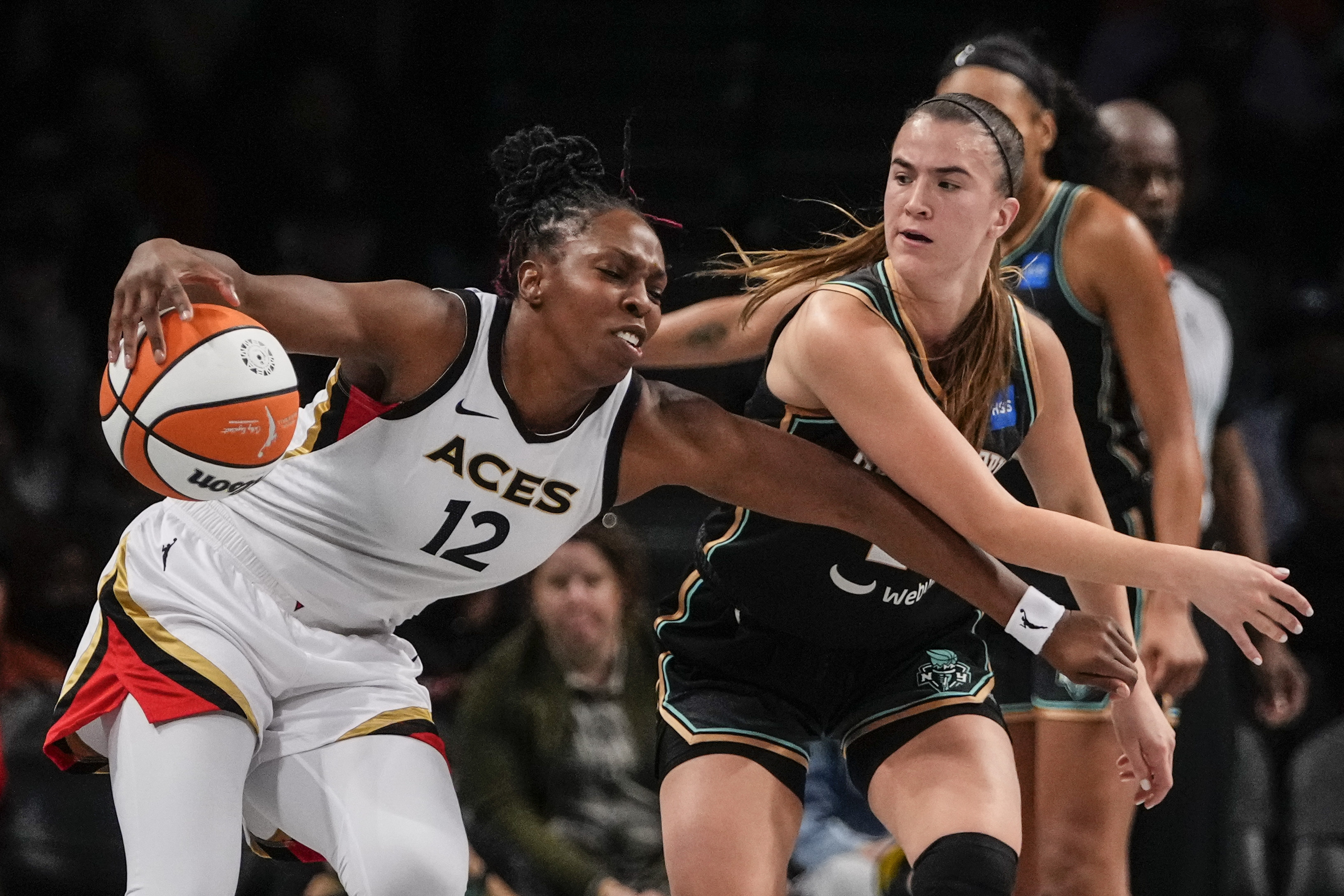 Home cooking: Jones, Stewart lead Liberty past Aces to avoid WNBA