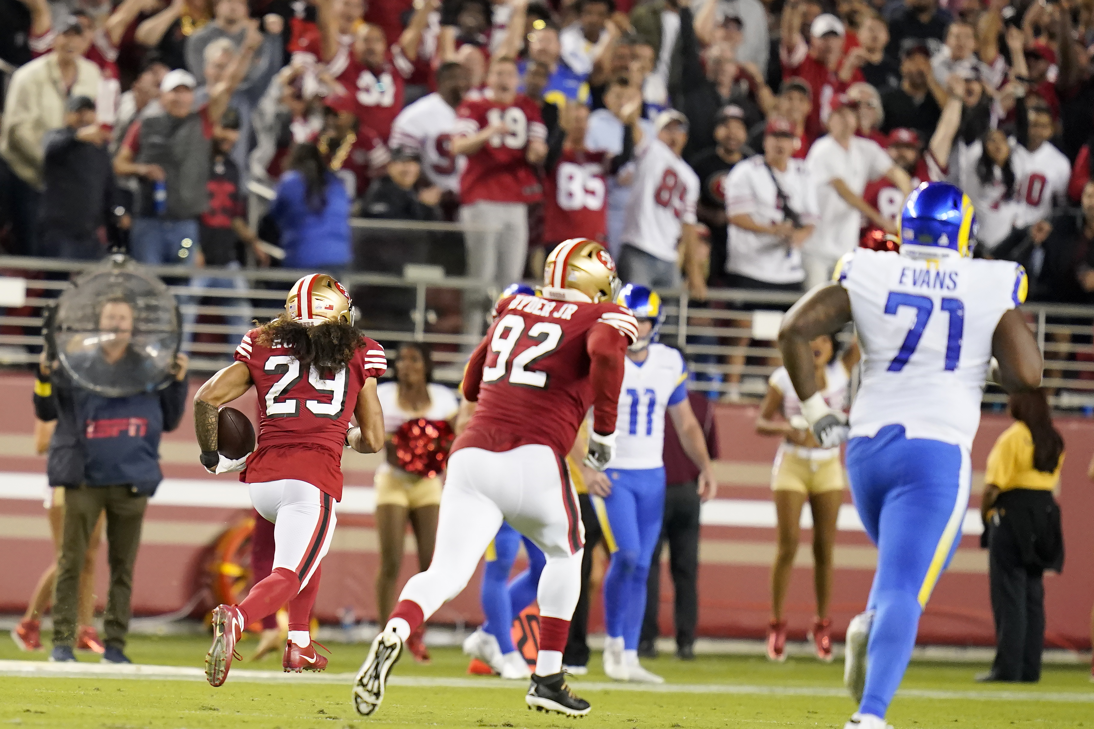 Matthew Stafford – and protestor – mauled as 49ers beat Los Angeles Rams, NFL