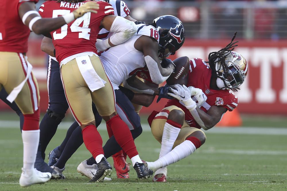 Trey Lance throws 2 TD passes to lead 49ers past Texans 23-7