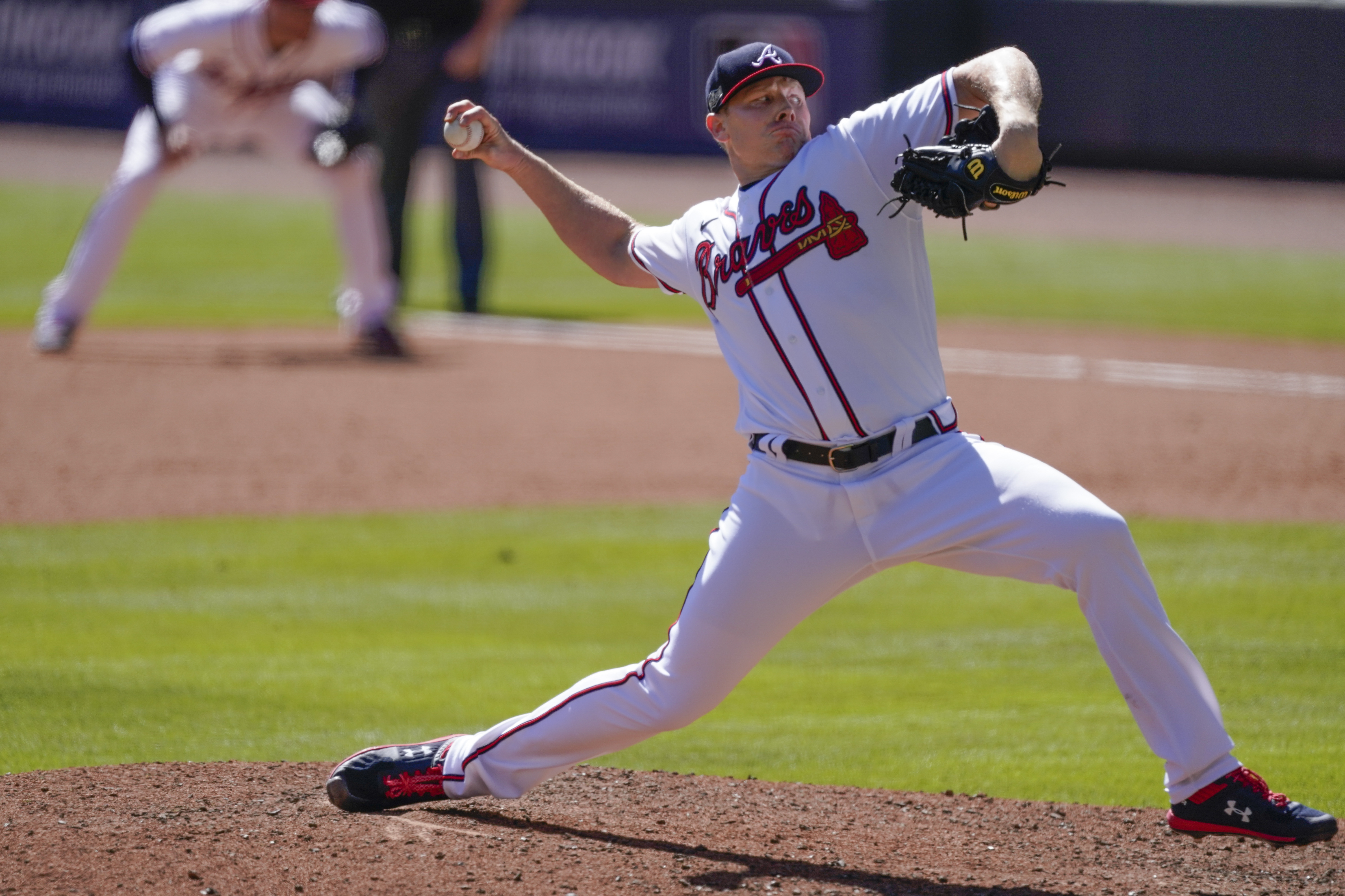 Trevor Bauer: 12 strikeouts in 7 2/3 scoreless in Reds-Braves Game 1