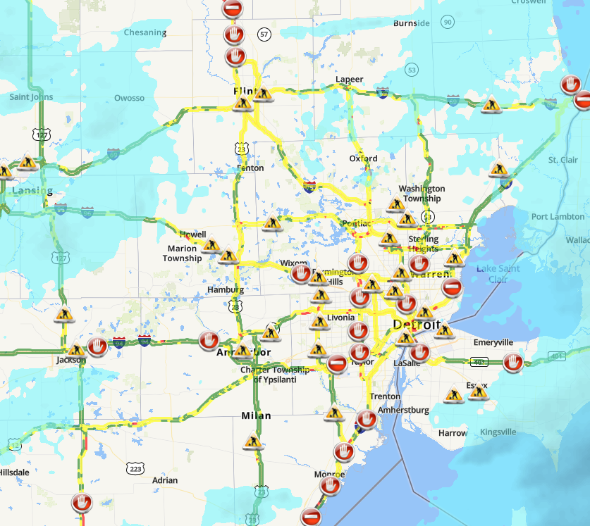 Michigan Department Of Transportation Road Conditions Map Transport