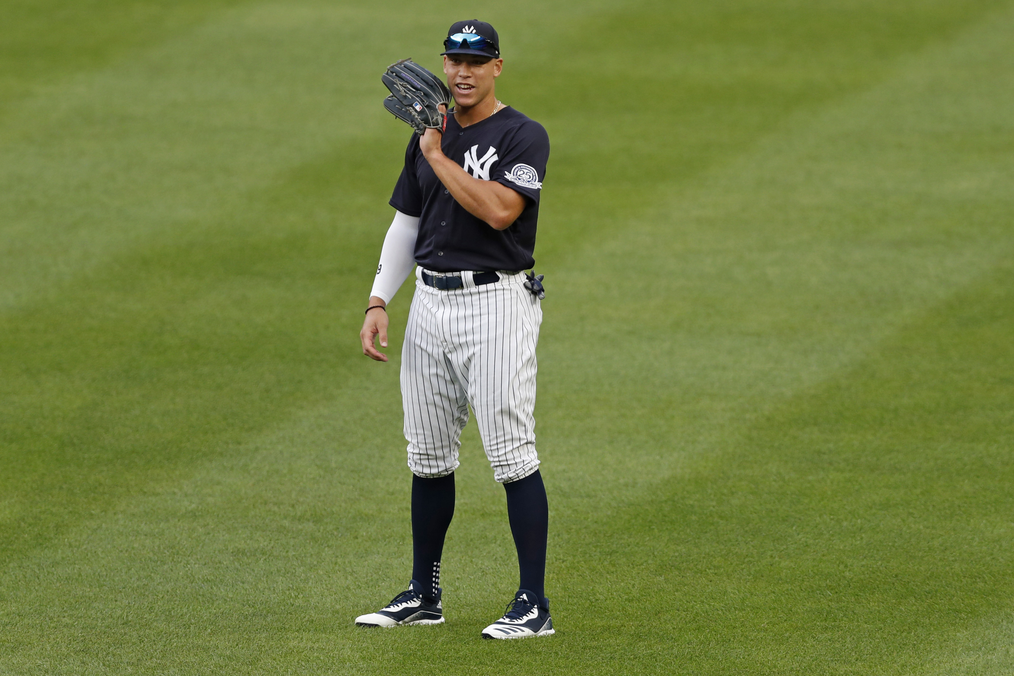 Giancarlo Stanton hits Masahiro Tanaka with line drive in Yankees batting  practice