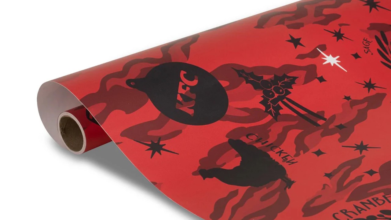 Paper-lickin' good! KFC launches chicken-flavored gift wrap for