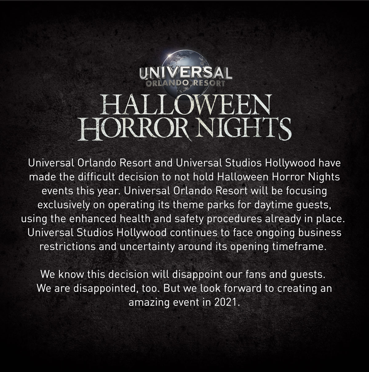 city of gods halloween 2020 cancelled Canceled Halloween Horror Nights At Universal Theme Parks Axed Amid Pandemic city of gods halloween 2020 cancelled
