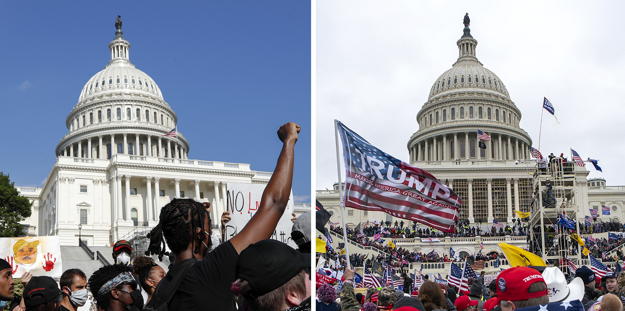 Social Media Users Point Out Contrasting Responses To Storming Of The U S Capitol In Comparison To Black Lives Matter Protests