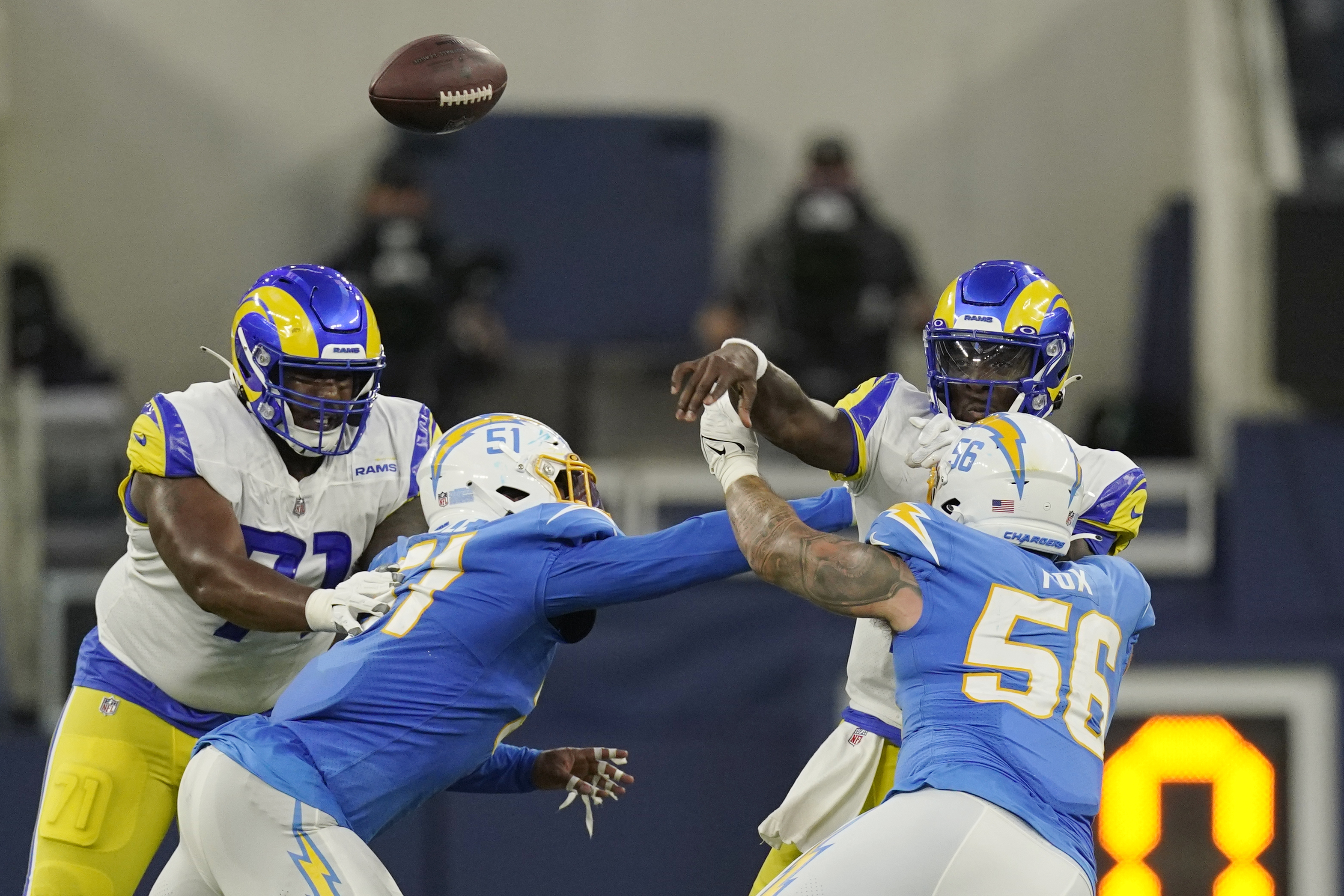 Perkins-McCutcheon connection leads Rams over Chargers 29-22