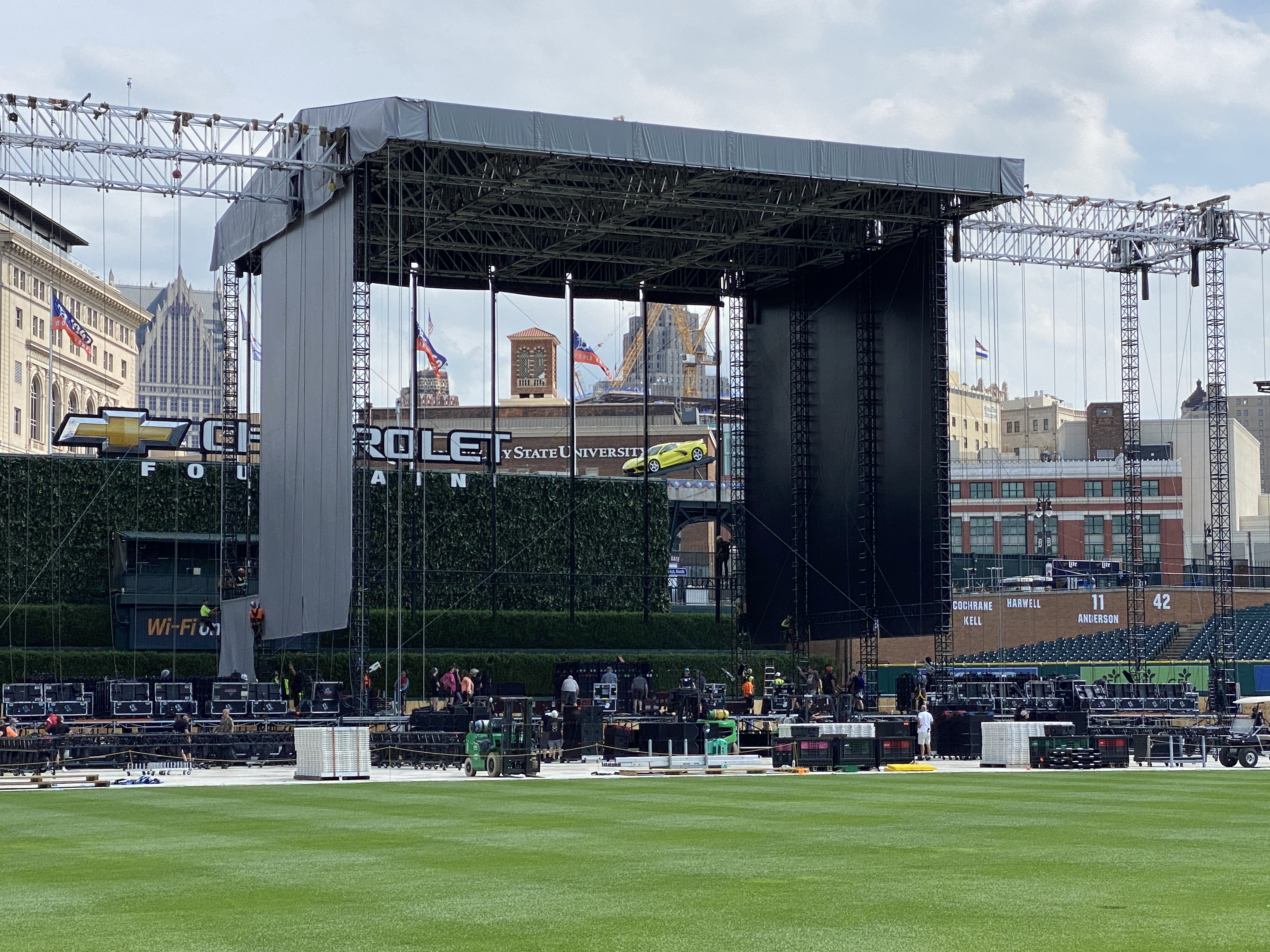 Comerica Park transforms for three huge concerts this weekend