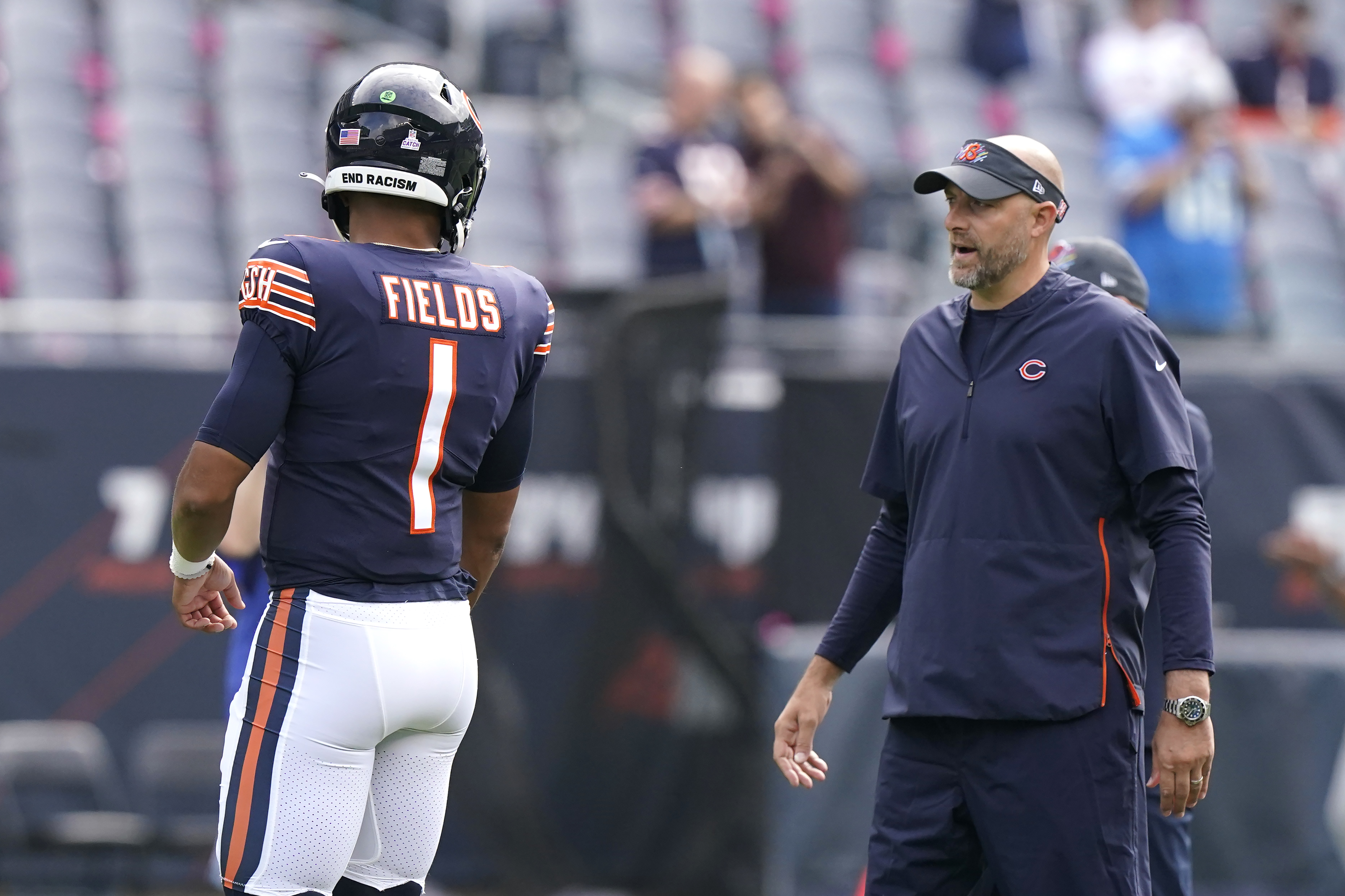 NFL Chicago Bears Matt Nagy Justin Fields quarterback controversy