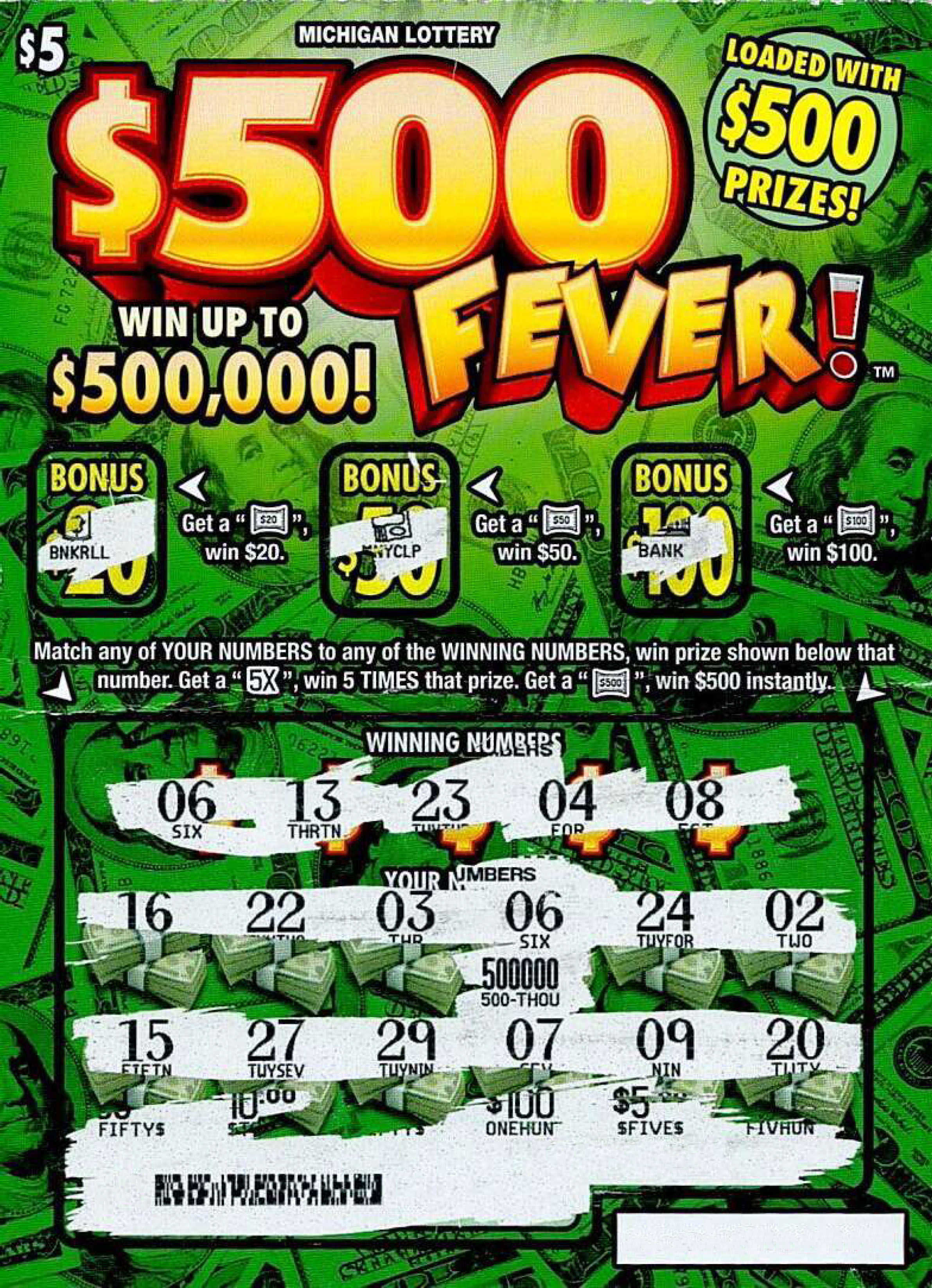Michigan Lottery: Detroit woman wins $500K on scratch off ticket