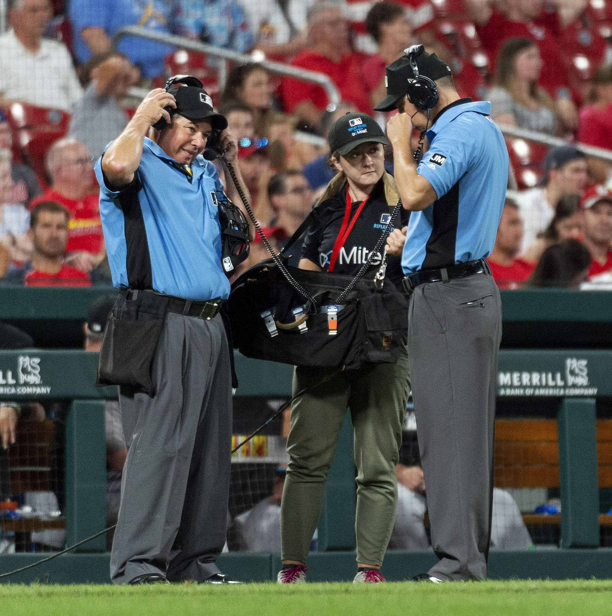 Umpire Joe West during a baseball game between the San Francisco