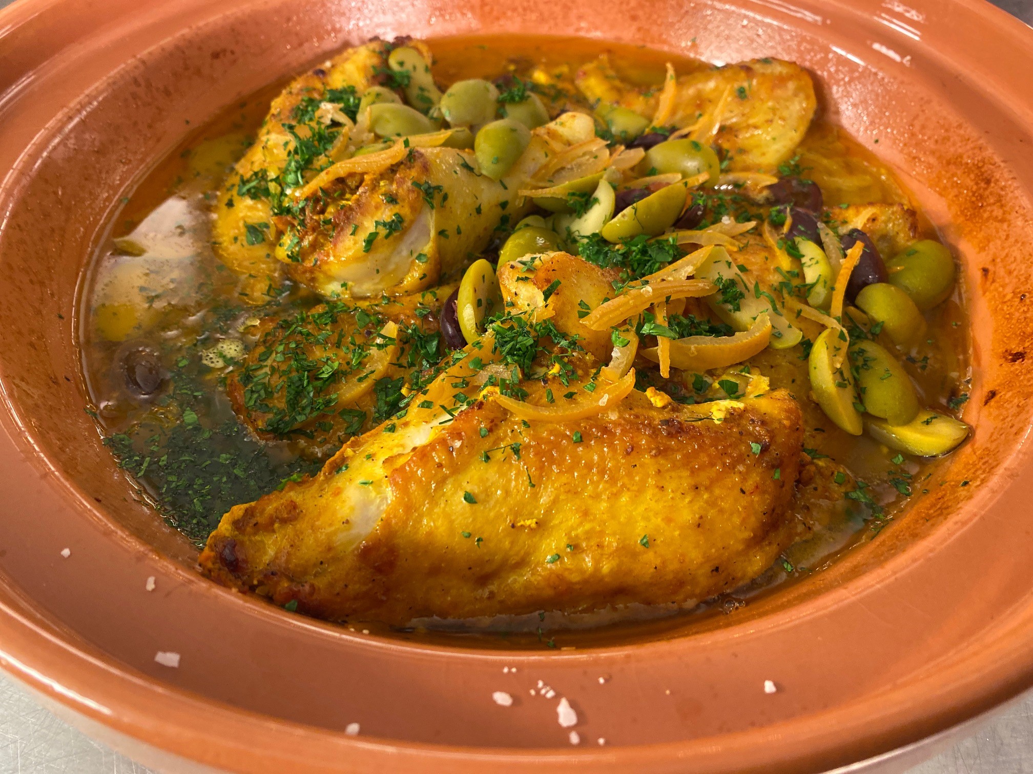Moroccan Chicken Tagine with Olives and Preserved Lemons Recipe