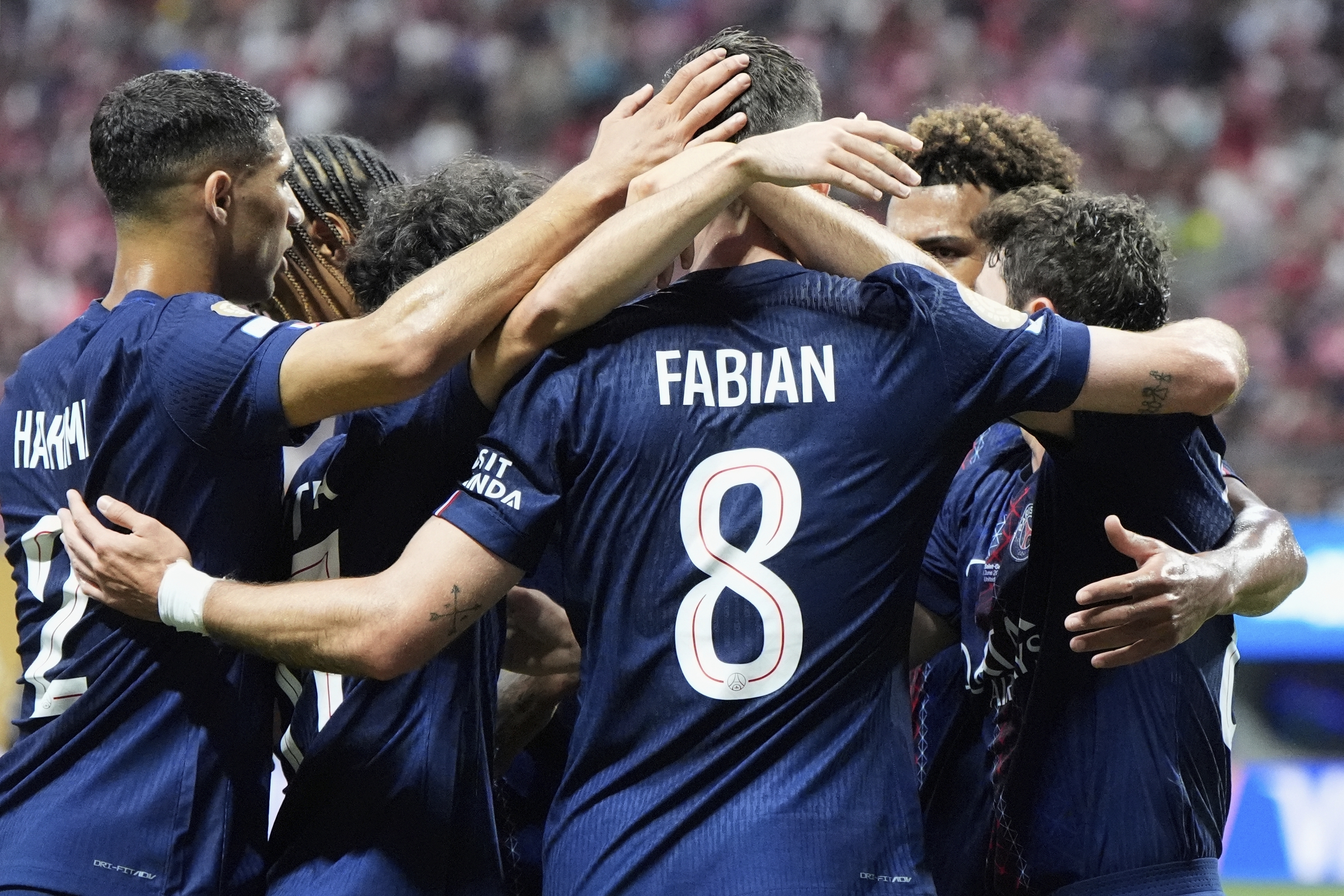 Neves scores twice and Paris Saint-Germain routs Messi's Inter