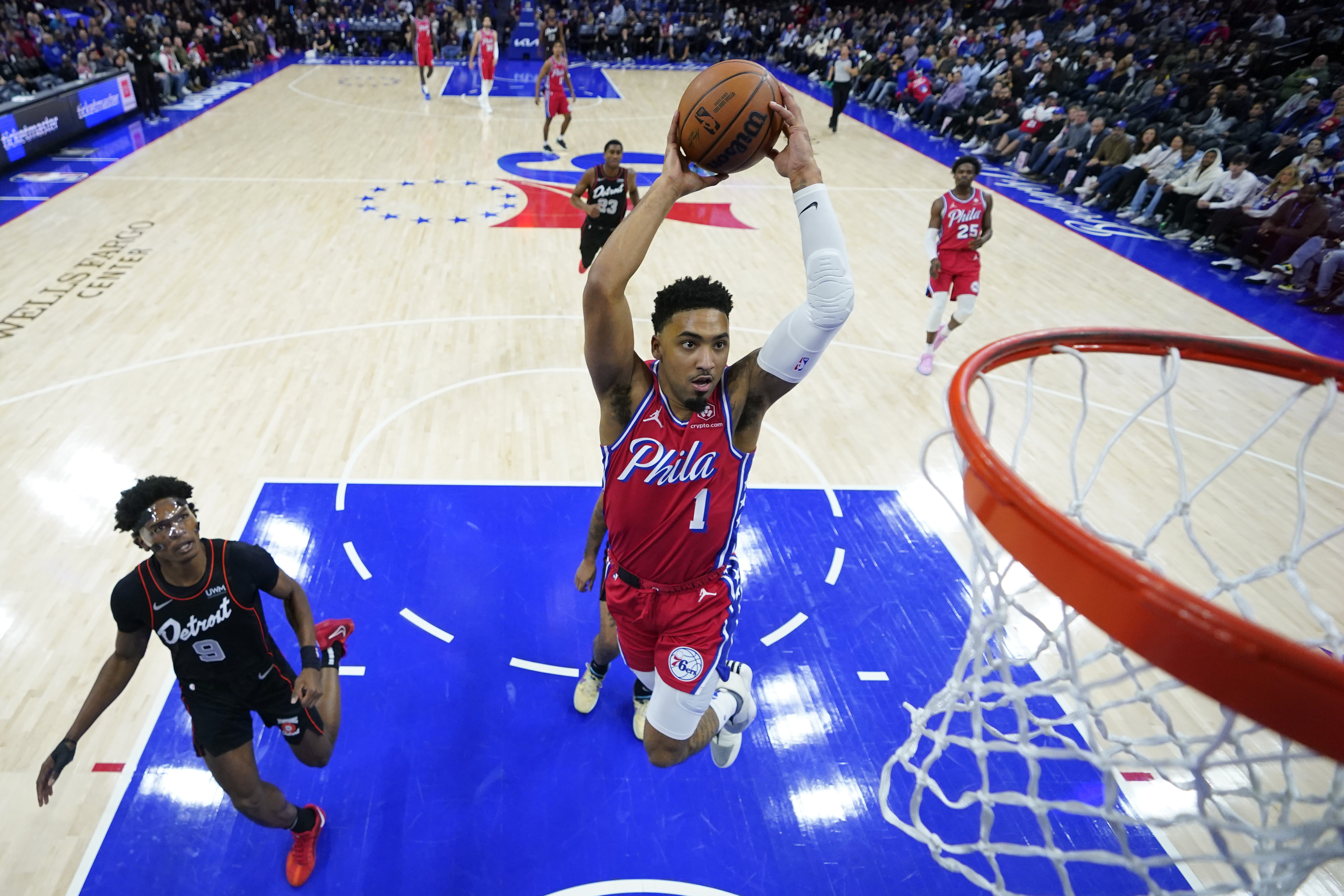 Joel Embiid scores 35 as the 76ers deal Pistons a franchise record