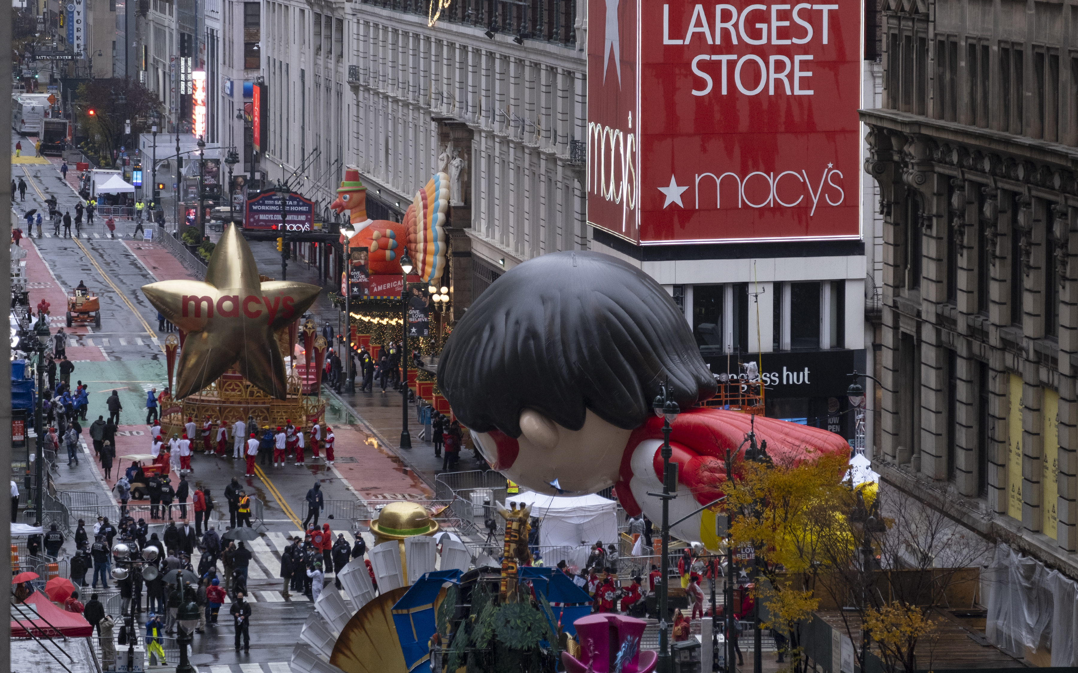 NYC street closures for thanksgiving parade