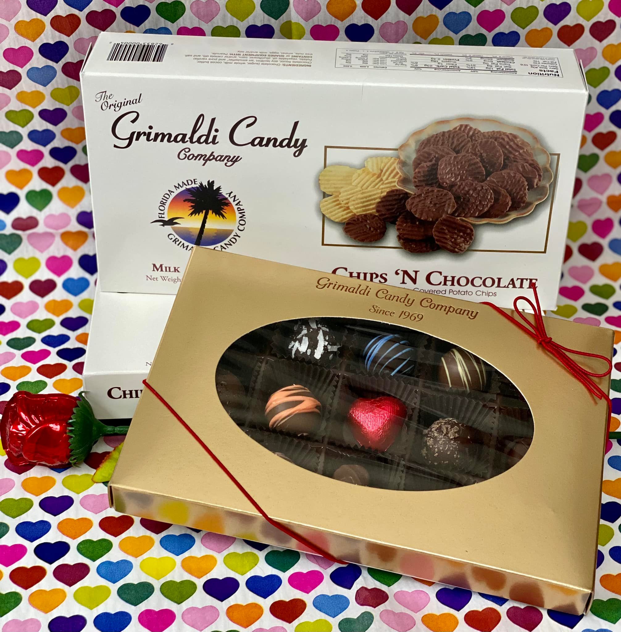 Genneric candy island double heart chocolate mold 609