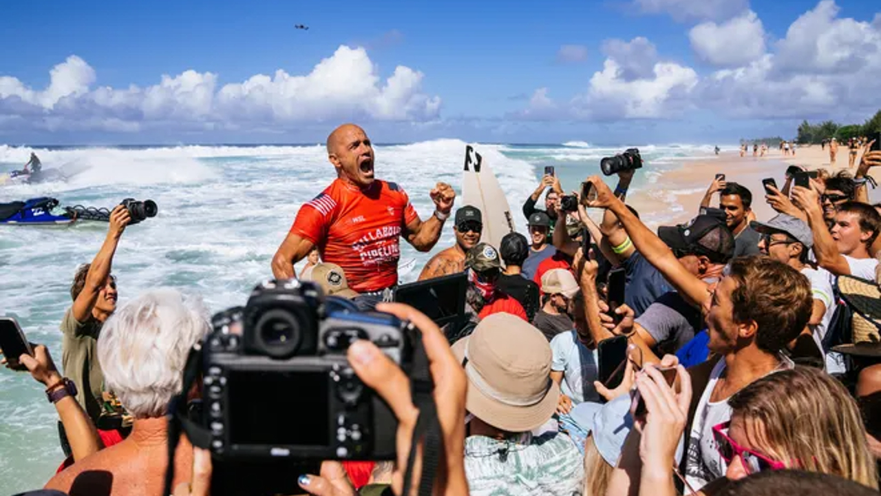 Kelly Slater of Cocoa Beach, Florida most famous surfer in the world