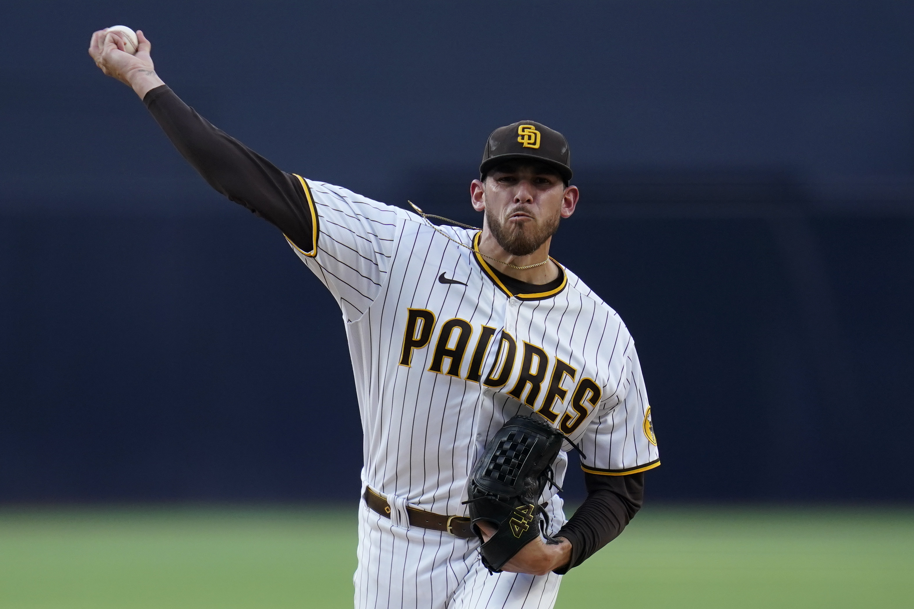 San Diego Padres starting pitcher Joe Musgrove throws during the